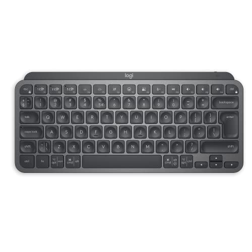 Logitech Mx Keys Mini Minimalist Wireless Illuminated Keyboard, Compact, Bluetooth, Backlit, USB-C, Compatible with MacOS, iOS, Windows, Linux, Android, Metal Build-Graphite - Unboxed