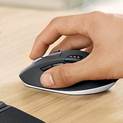 Logitech MK850 Multi-Device Wireless Keyboard and Mouse Set, 2.4GHz Wireless & Bluetooth, Curved Keyframe , 12 Programmable Keys, 3-Year Battery Life, PC/Mac - Unboxed