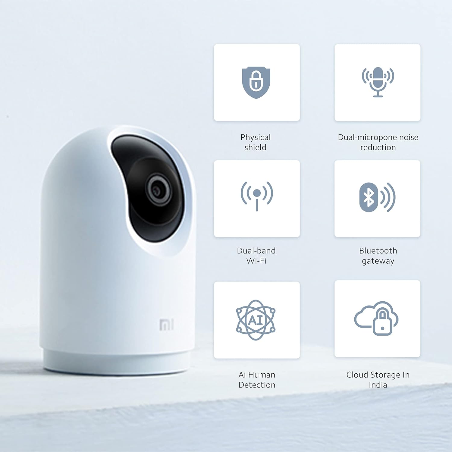 (Open Box) Mi 360 Home Security Wireless Camera 2K Pro with Bluetooth Gateway BLE 4.2 l Dual Band Wi-fi Connection l 3 Million HD 1296p| 3MP CCTV |Full Color in Low-Light | AI Human Detection, White (Grade - A+)