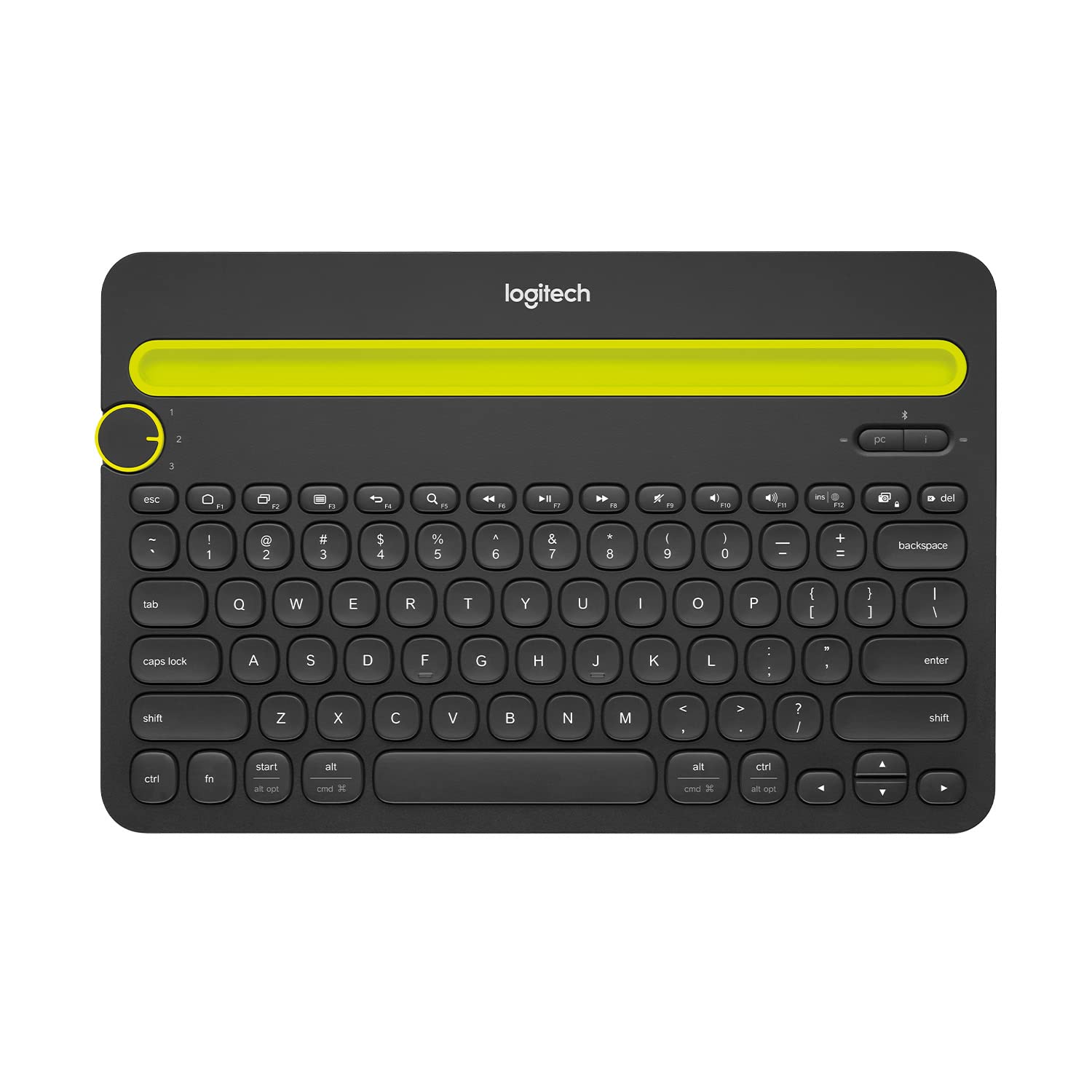 (Open Box) Logitech K480 Wireless Multi-Device Keyboard For Windows, Macos, Ipados, Android Or Chrome Os, Bluetooth, Compact, Compatible With Pc, Mac, Laptop, Smartphone, Tablet - Black (Grade - A+)