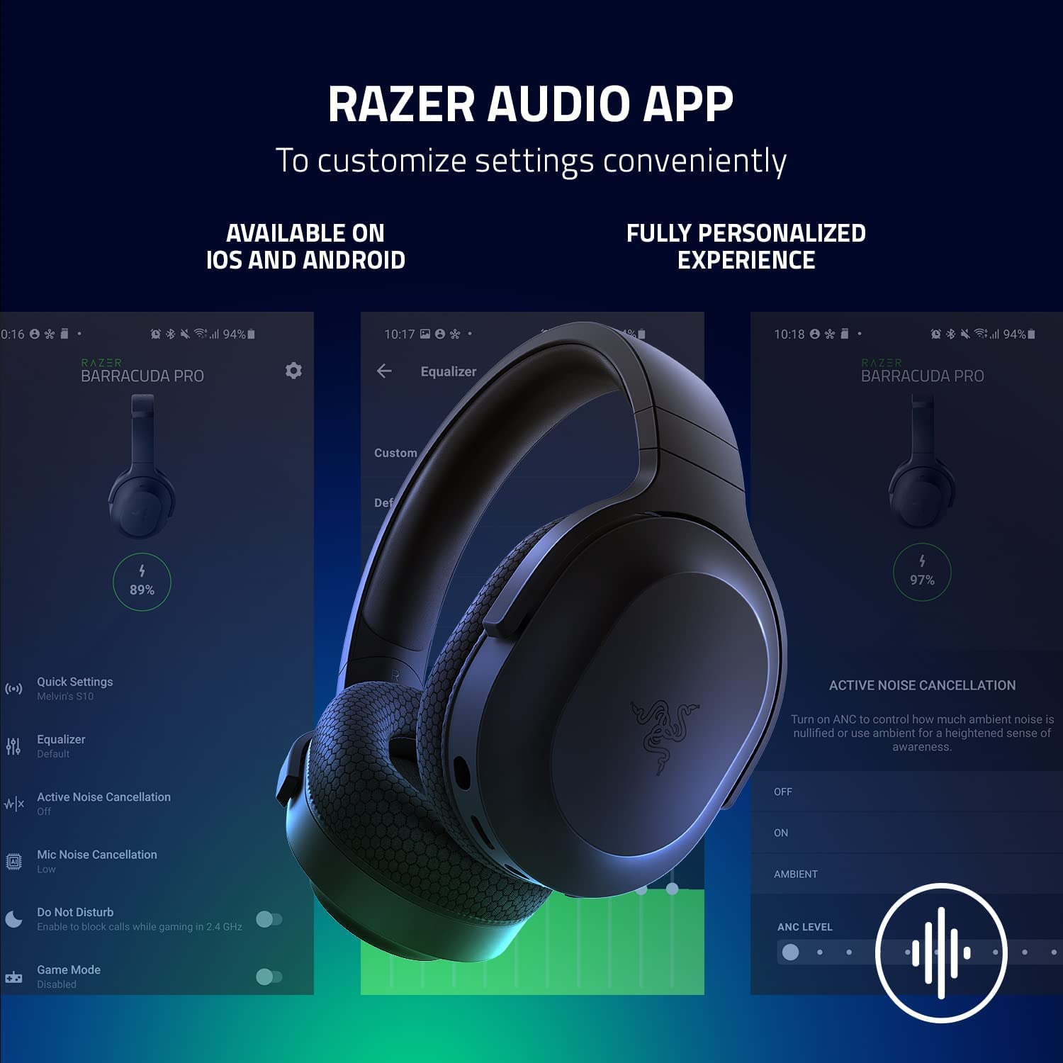 (Open Box) Razer Barracuda X (2022) - Wireless Multi-Platform Gaming and Mobile On Ear Headset - Black - FRML Packaging RZ04-04430100-R3M1 (Grade - A+)