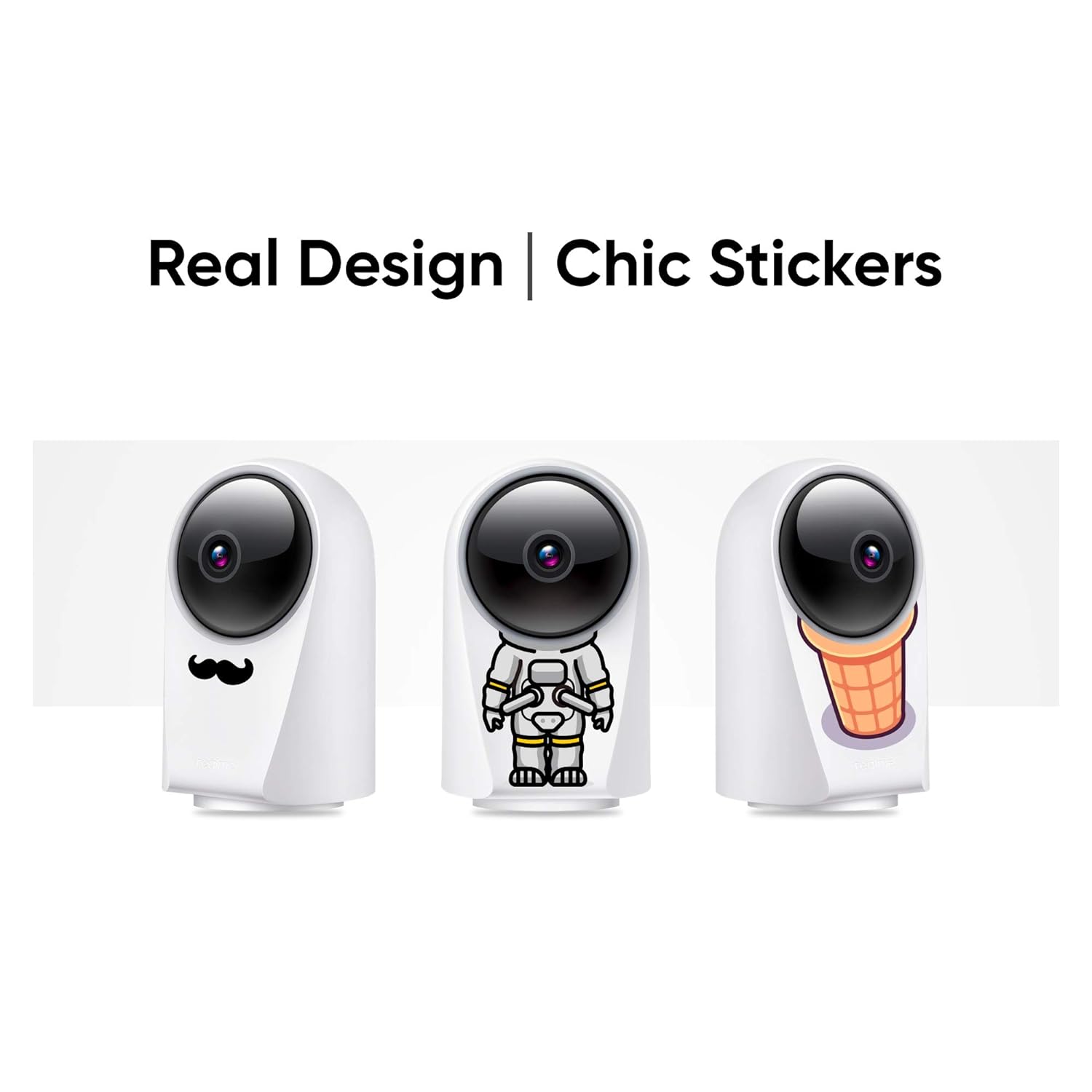 (Open Box) Realme 360 Deg 1080p Full HD WIFI Smart Security Camera (White) | Alexa Enabled | 2-Way Audio | Night Vision | Motion Tracking & Intruder Alert, 7.1cm x 6.58cm x 11.43cm (Grade - A+)