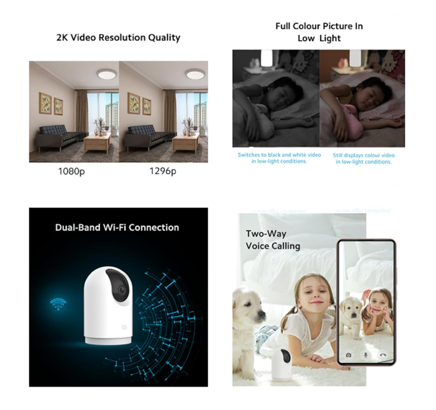 (Open Box) Mi 360 Home Security Wireless Camera 2K Pro with Bluetooth Gateway BLE 4.2 l Dual Band Wi-fi Connection l 3 Million HD 1296p| 3MP CCTV |Full Color in Low-Light | AI Human Detection, White (Grade - A+)