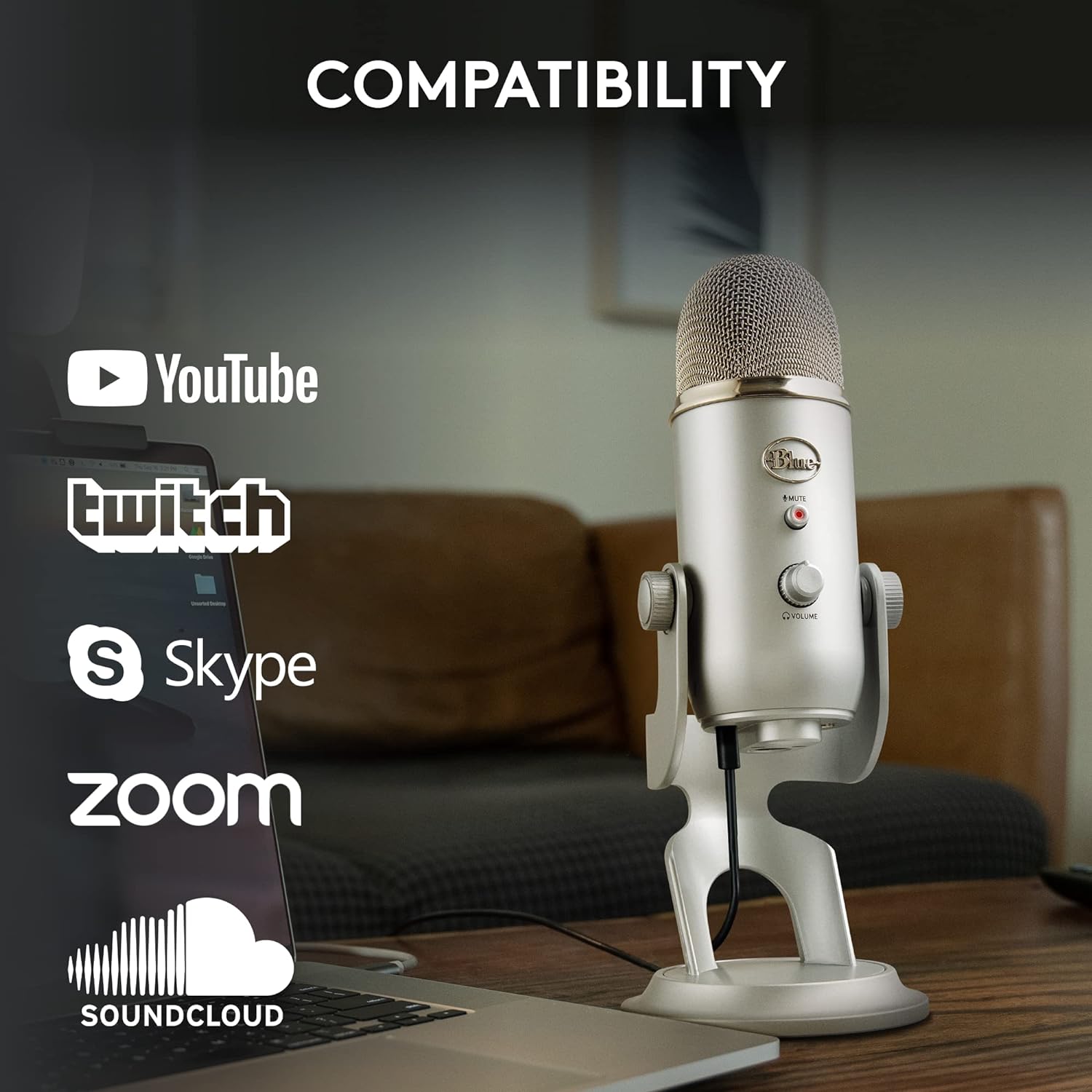 Blue Yeti USB Microphone for Recording, Streaming, Gaming, Podcasting on PC and Mac, Condenser Mic for Laptop - Unboxed