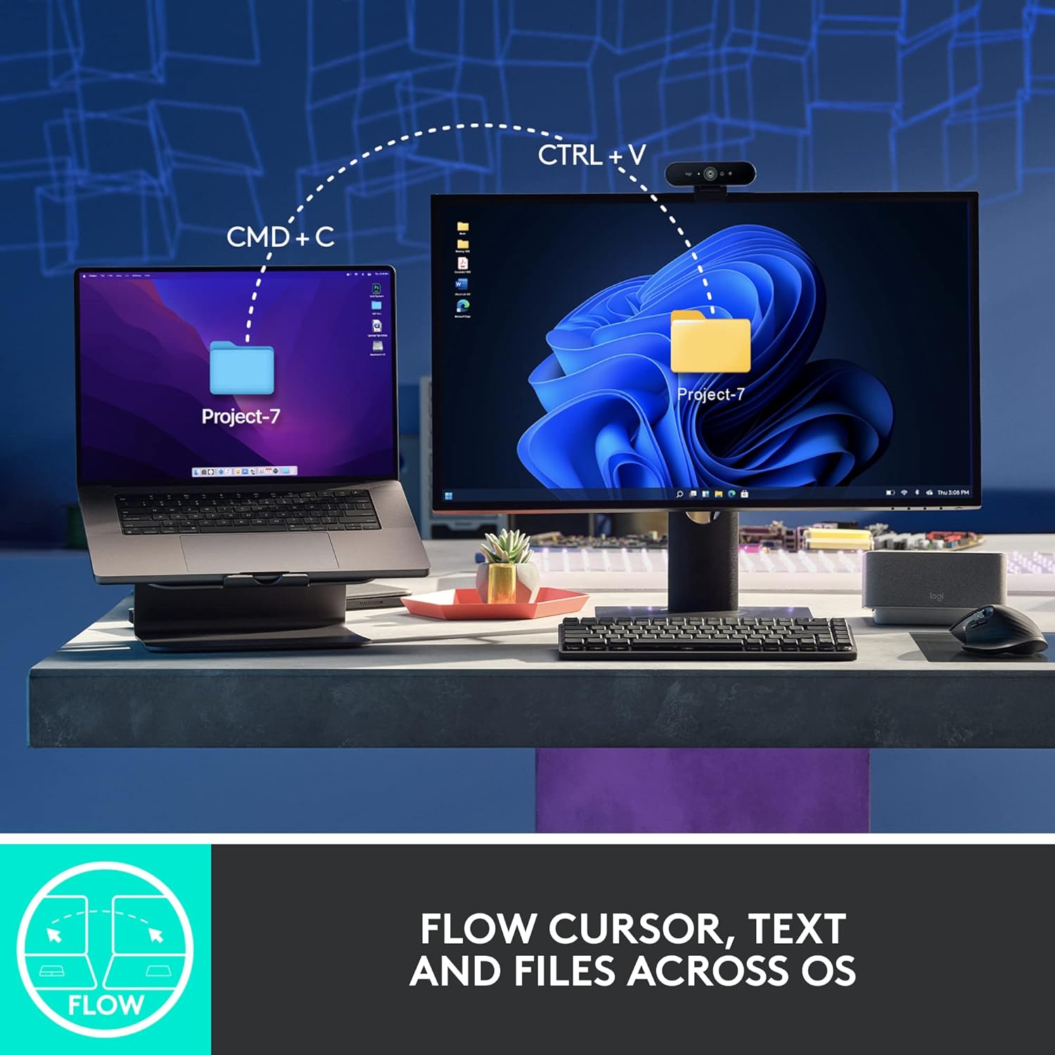 Logitech MX Master 3S - Wireless Performance Mouse with Ultra-Fast Scrolling, Ergo, 8K DPI, Track on Glass - Unboxed