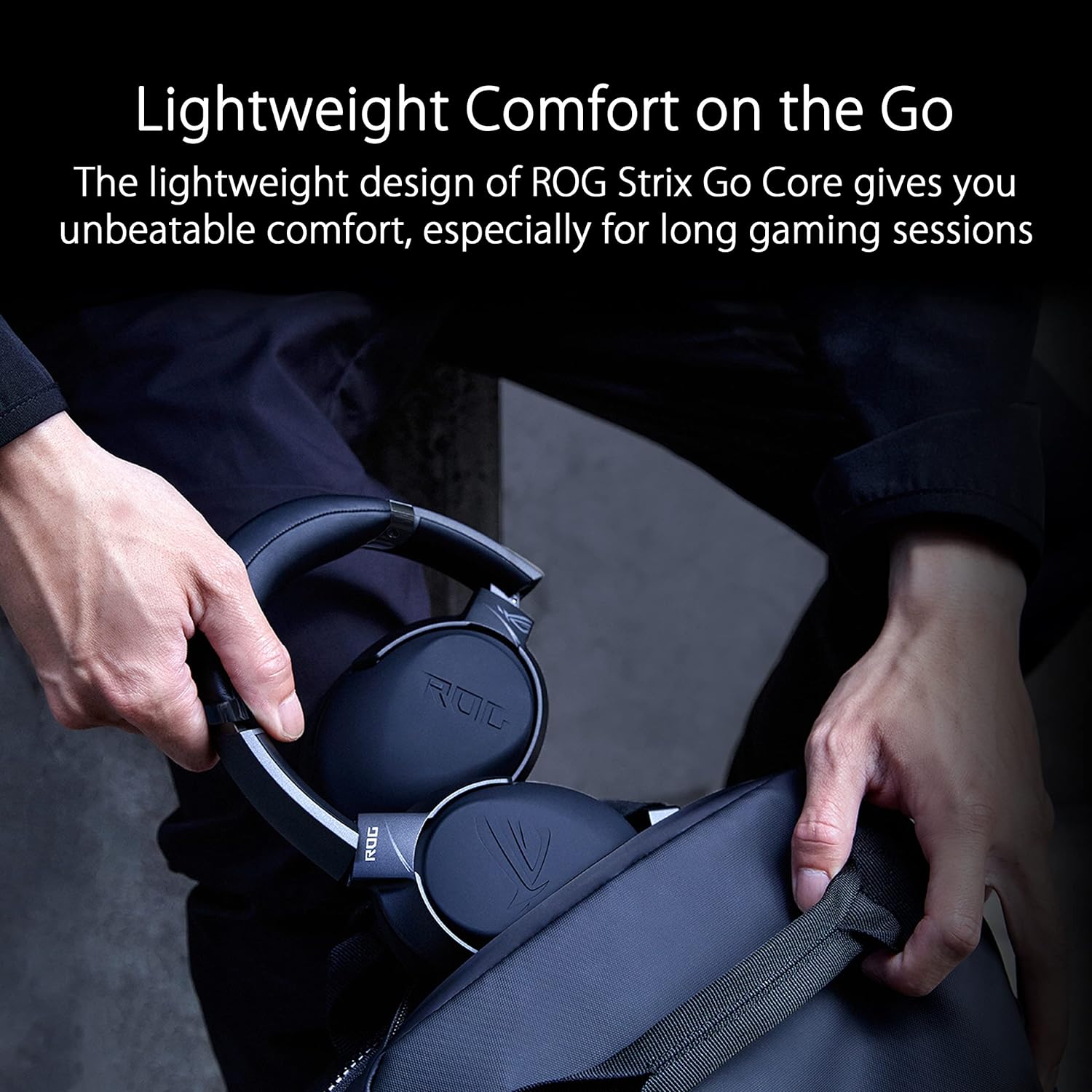 (Open Box) ASUS ROG Strix Go Core Wired Over The Ear Headphone with Mic (Black) (Grade - A+)