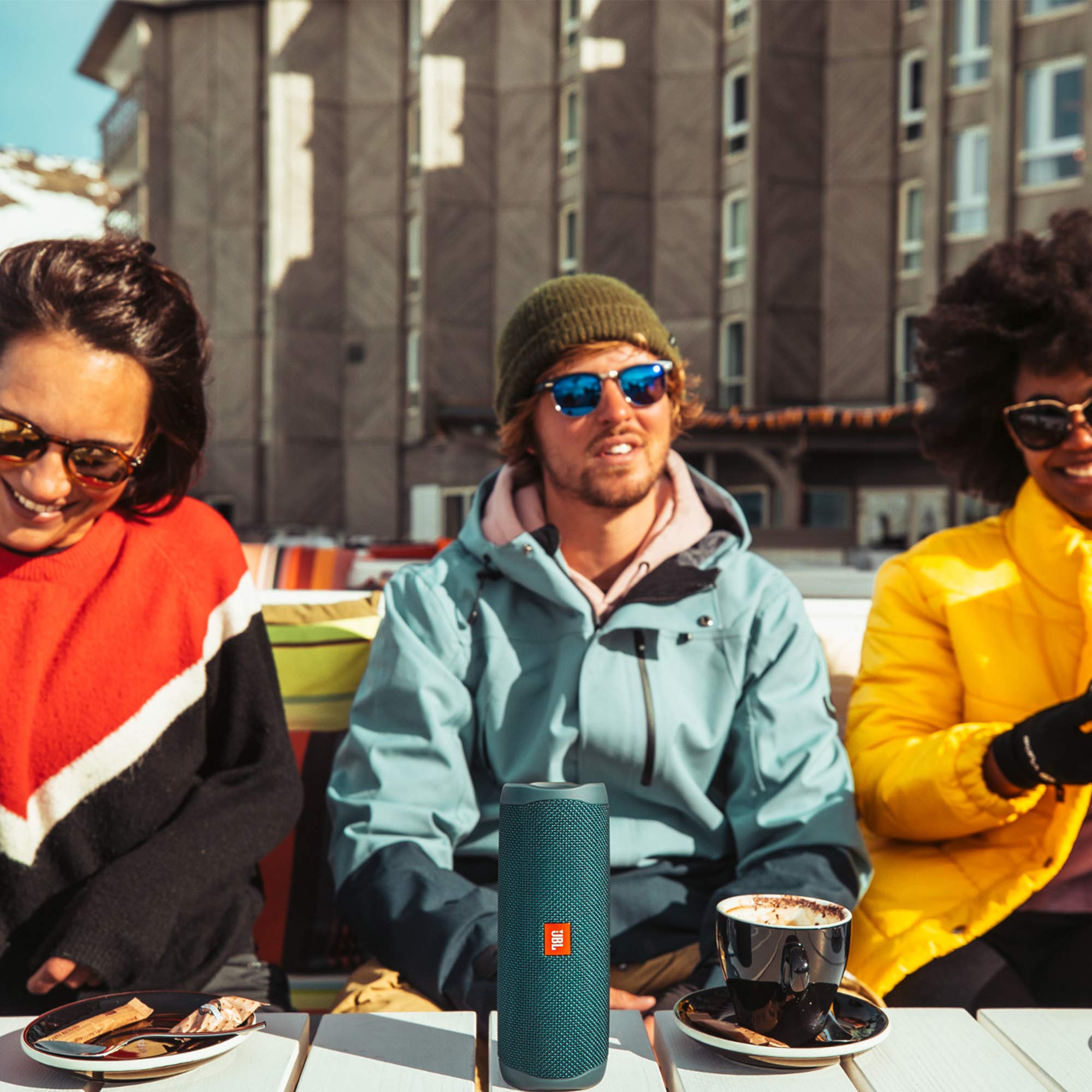 JBL Flip 5 Wireless Portable Bluetooth Speaker, Signature Sound with Powerful Bass Radiator, Vibrant Colors with Rugged Design, Party Boost, IPX7 Waterproof & Type C - Unboxed