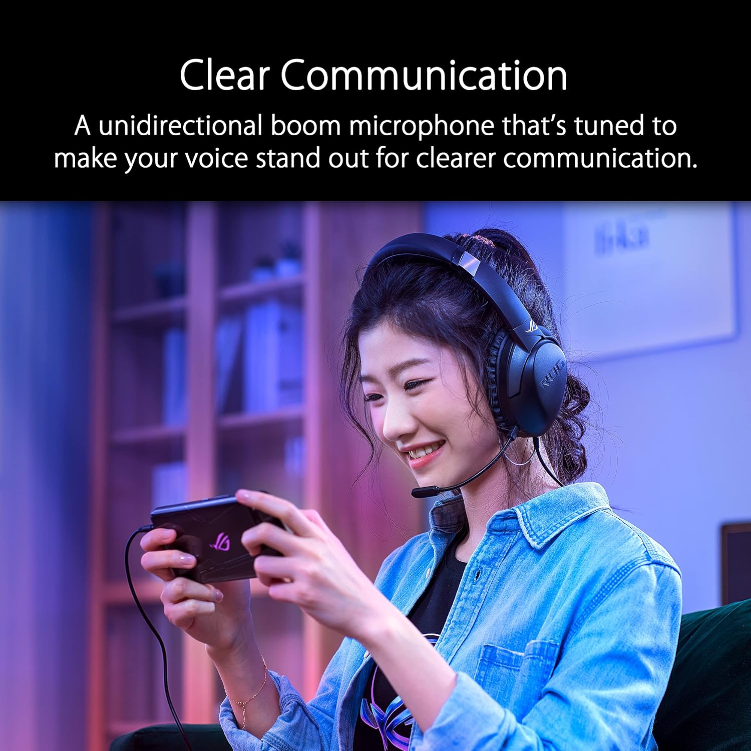 (Open Box) ASUS ROG Strix Go Core Wired Over The Ear Headphone with Mic (Black) (Grade - A+)