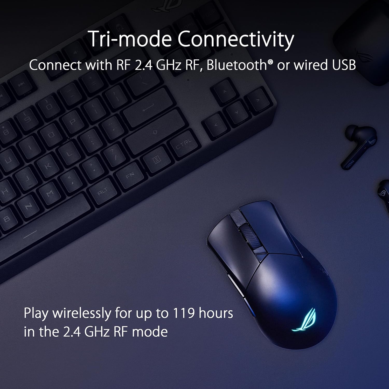 ASUS ROG Gladius III Wired Gaming Mouse | Tuned 19,000 DPI Sensor, Hot Swappable Push-Fit II, Ergo Shape