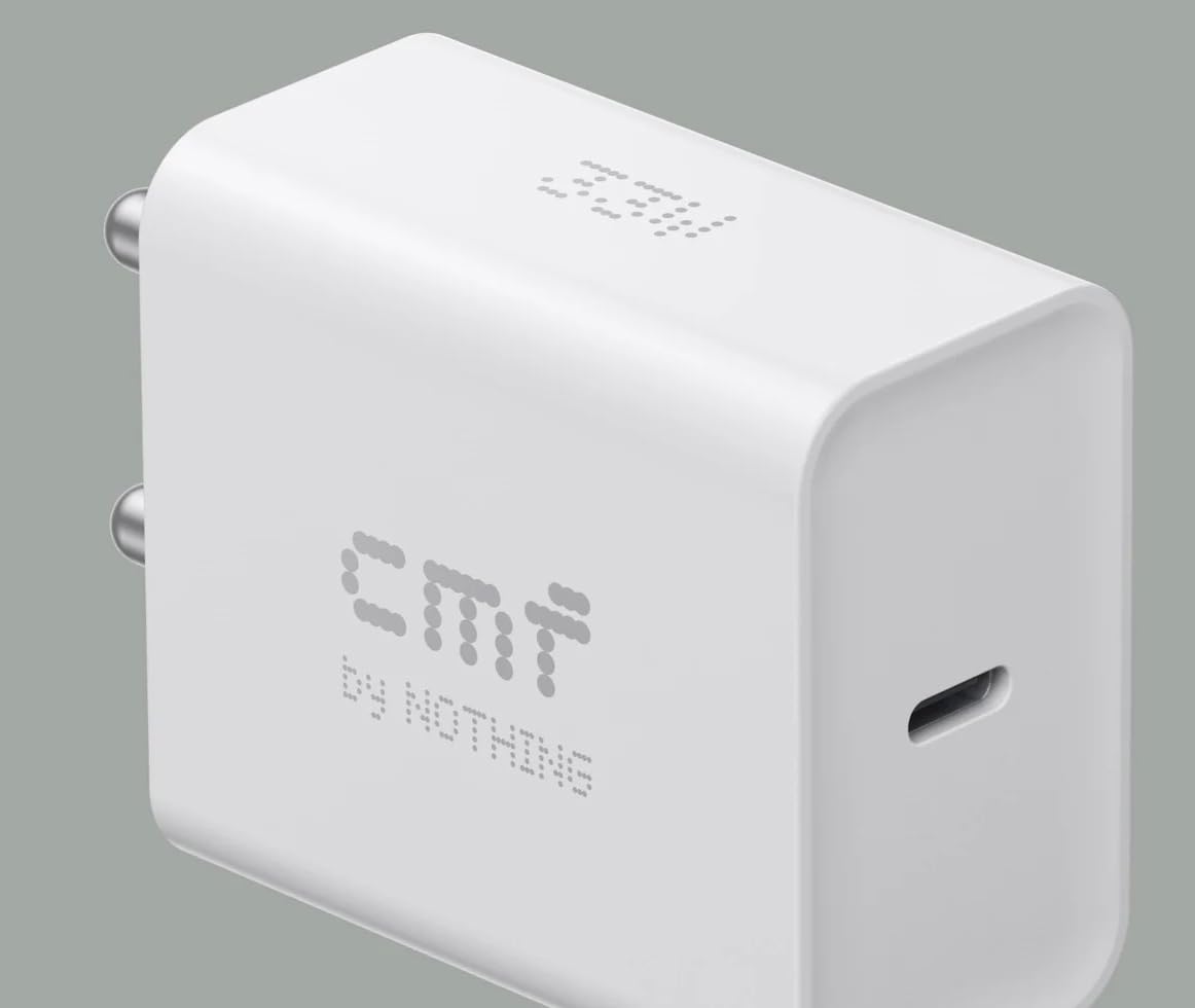 CMF 33W Type-C Power Fast Charger Adapter for CMF Phone 1 | Nothing Phone 2a Plus | Phone 2a, Phone 2, Phone 1 | 33-watt Quick Charge 3A Wall Android Charging Adaptor for Nothing Mobile Phone, White