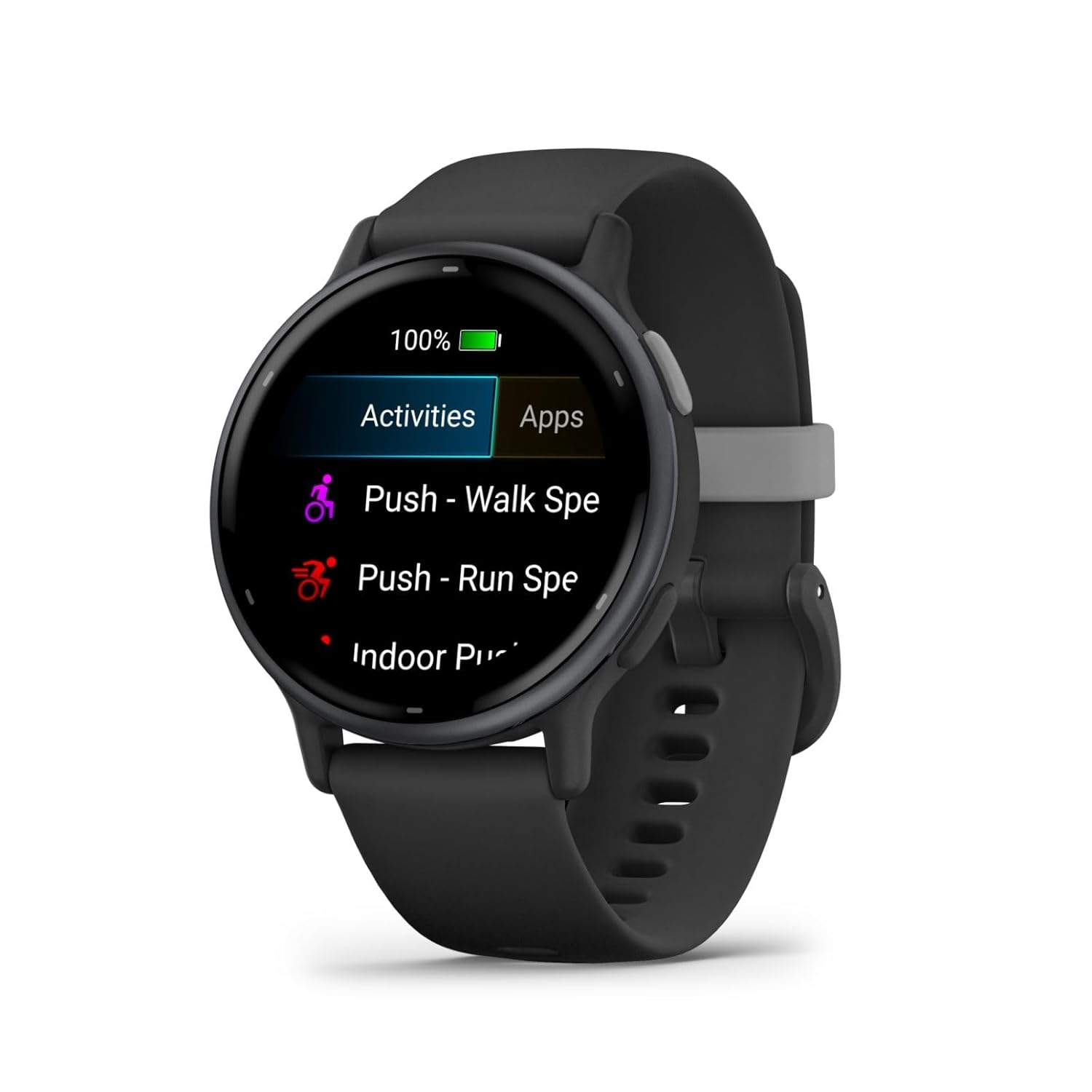 Garmin Vivoactive 5, Health and Fitness GPS Smartwatch, AMOLED Display, Up to 11 Days of Battery |Slate Aluminum Bezel with Black Case and Silicone Band - Unboxed