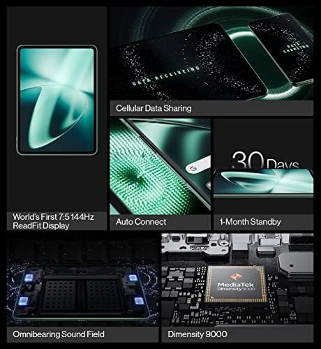 OnePlus Pad 2 (12.1 Inch),12GB RAM, 256GB Storage Snapdragon 8 Gen 3,144Hz Refresh Rate, 6 Speakers, 3K 12.1 Display, AI Features, 9610 mAh Battery, Wi-Fi with Cellular Data Sharing - Unboxed