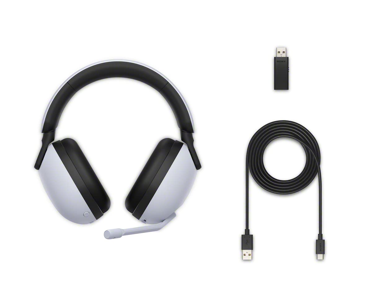 Sony INZONE H9, WH-G900N Wireless Noise Cancelling Gaming Headset, Over Ear Headphones with 360 Spatial Sound, 32 Hours Battery Life, Flip to Mute Mic, Mobile, Laptop, PS5 & PC Compatible - Unboxed