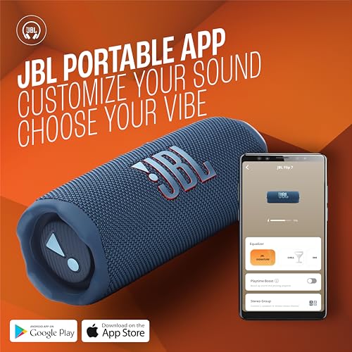 JBL Flip 7 Wireless Portable Bluetooth Speaker, Bold Pro Sound with AI Sound Boost, 16Hrs of Playtime, IP68 Water & Dustproof, Multi-Speaker Connection by Auracast, Personalization App - Unboxed