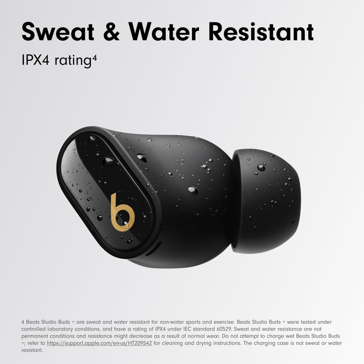 Beats Studio Buds + | True Wireless Noise Cancelling Earbuds, Enhanced Apple & Android Compatibility, Built-in Microphone, Sweat Resistant Bluetooth Headphones, Spatial Audio - Ivory