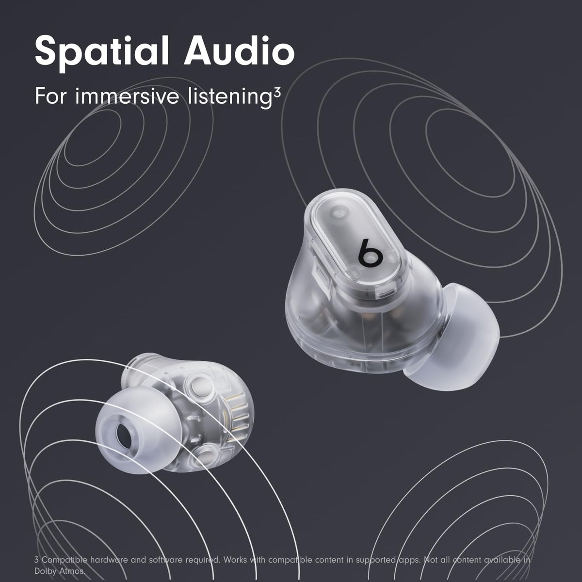 Beats Studio Buds + | True Wireless Noise Cancelling Earbuds, Enhanced Apple & Android Compatibility, Built-in Microphone, Sweat Resistant Bluetooth Headphones, Spatial Audio - Ivory