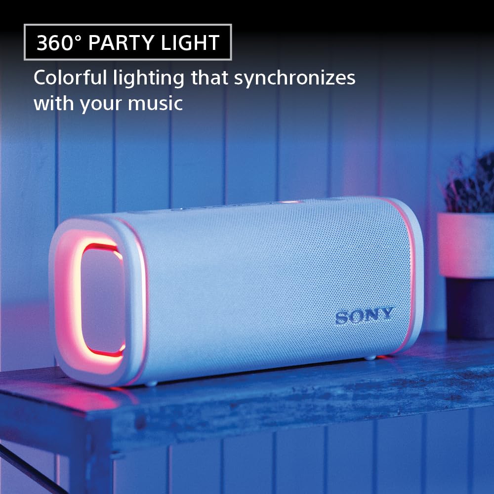Sony New ULT Field 5 Wireless Bluetooth Speaker, 25hrs Playtime, Massive Bass, Shoulder Strap, Built in Power Bank, IP67 Water & Dustproof, Quick Charge, 360 Party Light, Party Connect - Unboxed