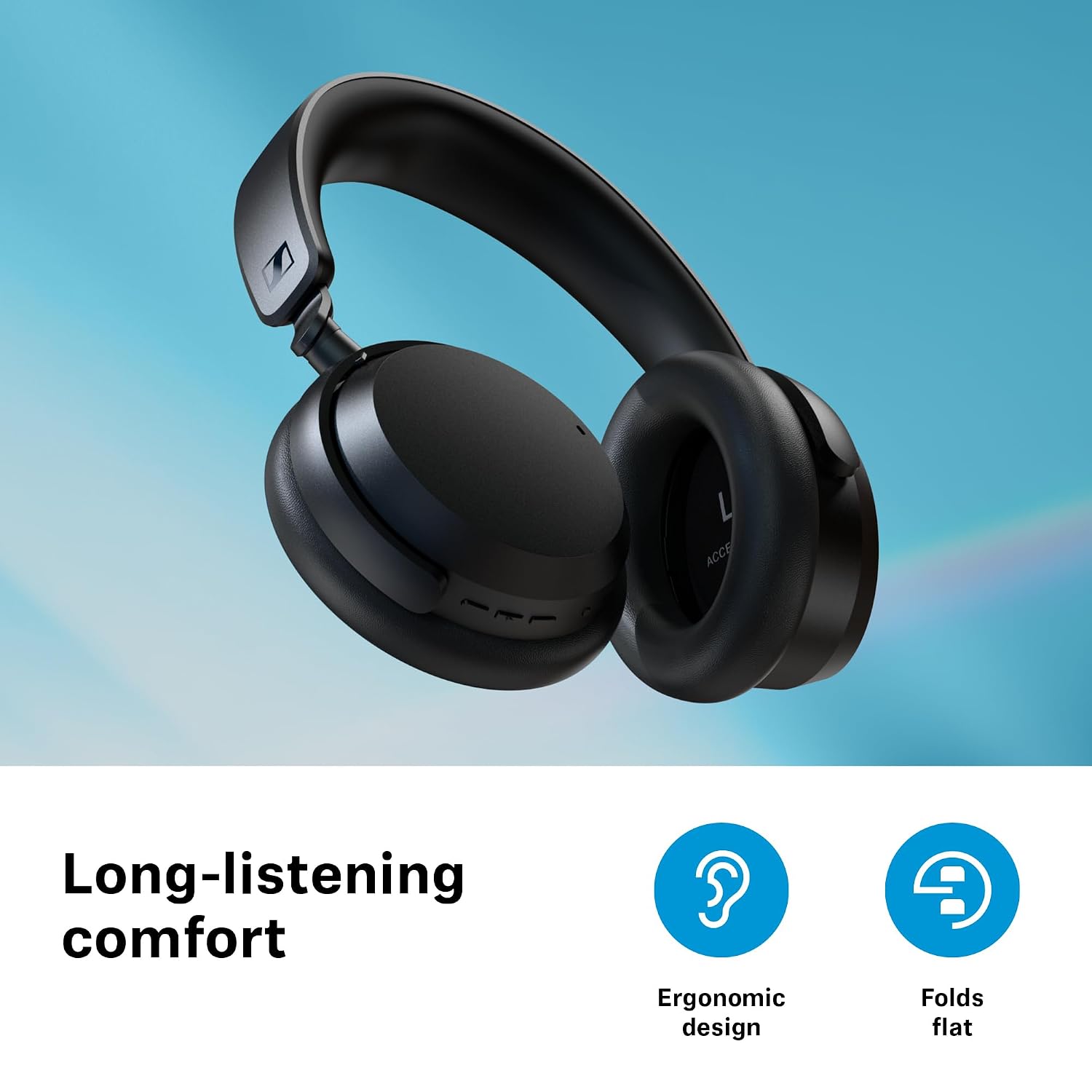 Sennheiser ACCENTUM Wireless Special Edition-Over Ear Headphones with Hybrid ANC,50 Hr Battery & Free BTD 600 Bluetooth Dongle Worth 5,990 Streaming & Crystal Clear Calls,Designed in Germany - Unboxed
