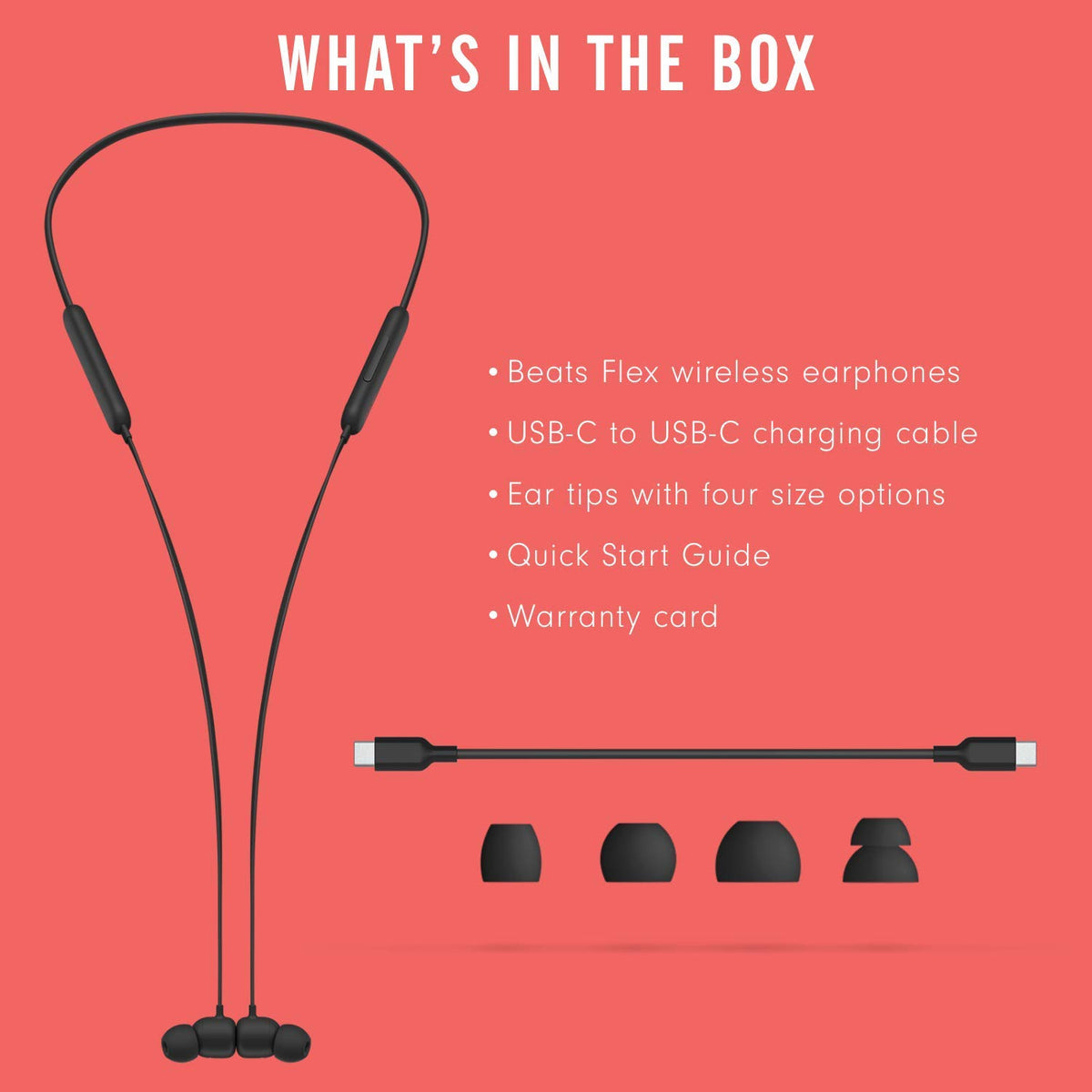 Beats Flex - Wireless in Ear Earphones, 12 Hours of Battery Life, 10 min Fast Charge for 1.5H, Apple W1 Chip, Magnetic Earbuds, Class 1 Bluetooth, Built-in Microphone - Black