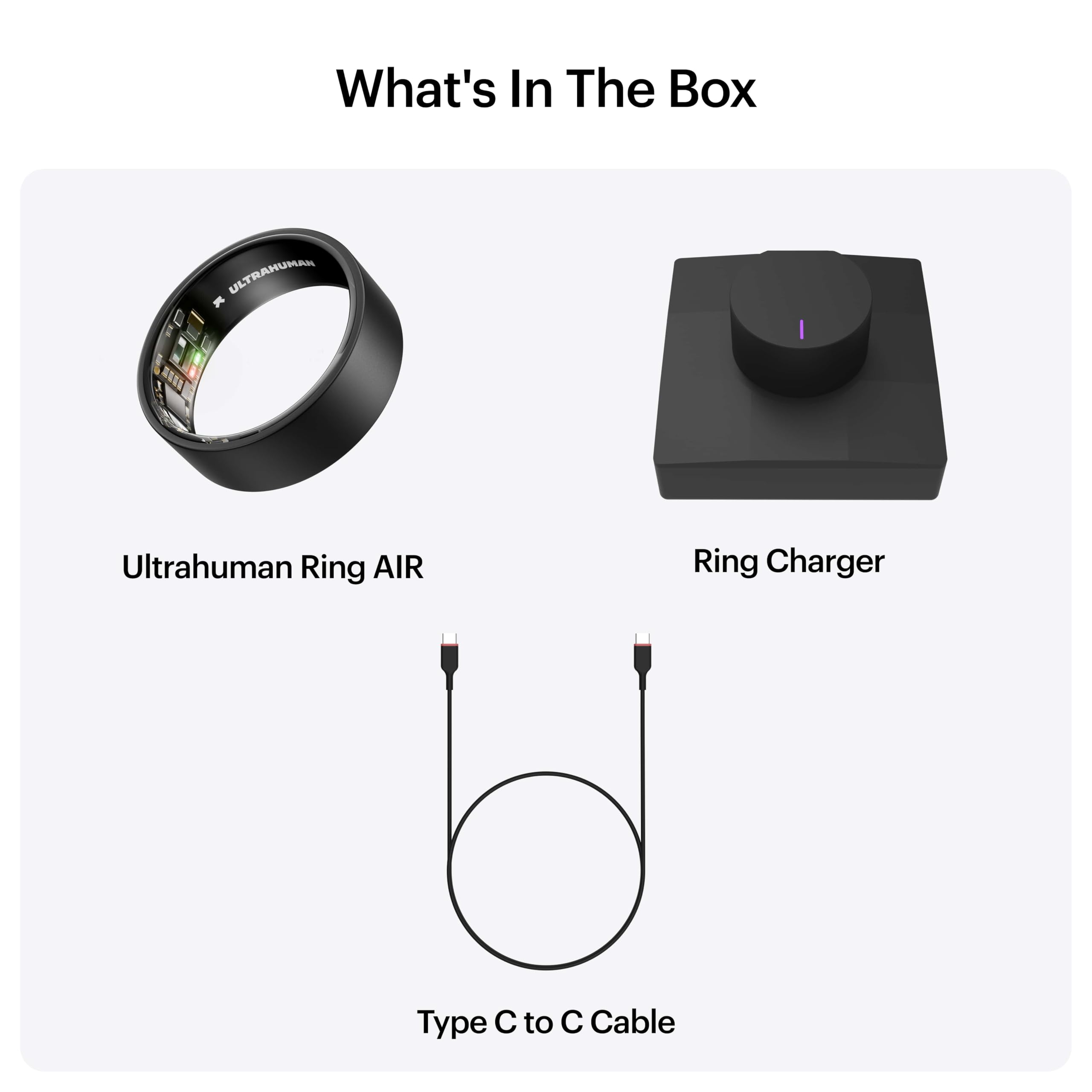 ULTRAHUMAN Ring AIR Smart Ring -Track Sleep, HRV & Stress, No subscription | 2.4g With 100m Water-Resistance, Recovery & Fitness Tracker, Cycle & Ovulation Tracking, Lifetime Free App Access