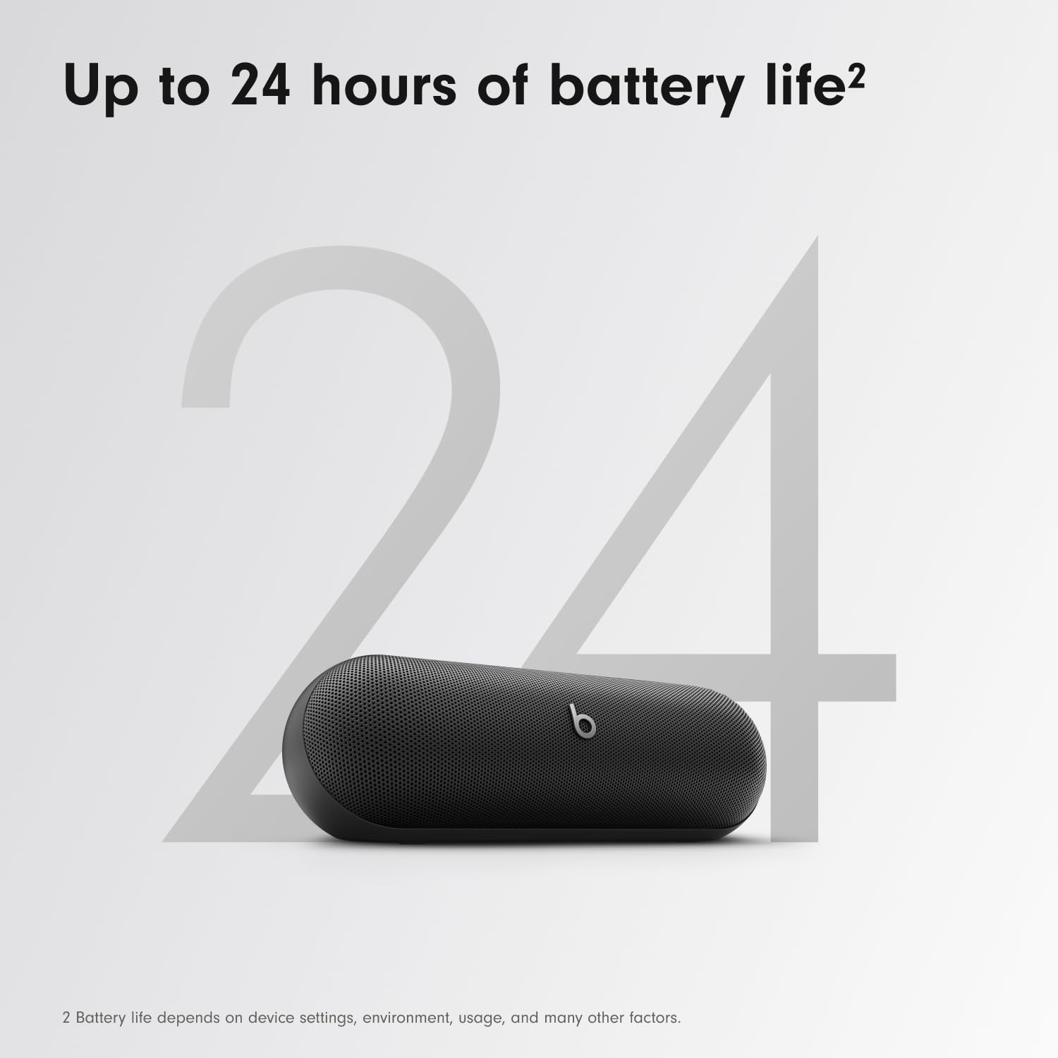 Beats Pill – Wireless Bluetooth Speaker and Portable Charger via USB-C – Up to 24 Hours Battery Life, IP67 Water Resistant, Apple & Android Compatible, Built-in Microphone – Matt Black