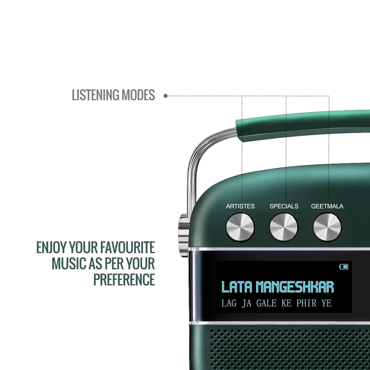 Saregama Carvaan Hindi - Portable Music Player with 5000 Preloaded Songs, FM/BT/AUX - Unboxed