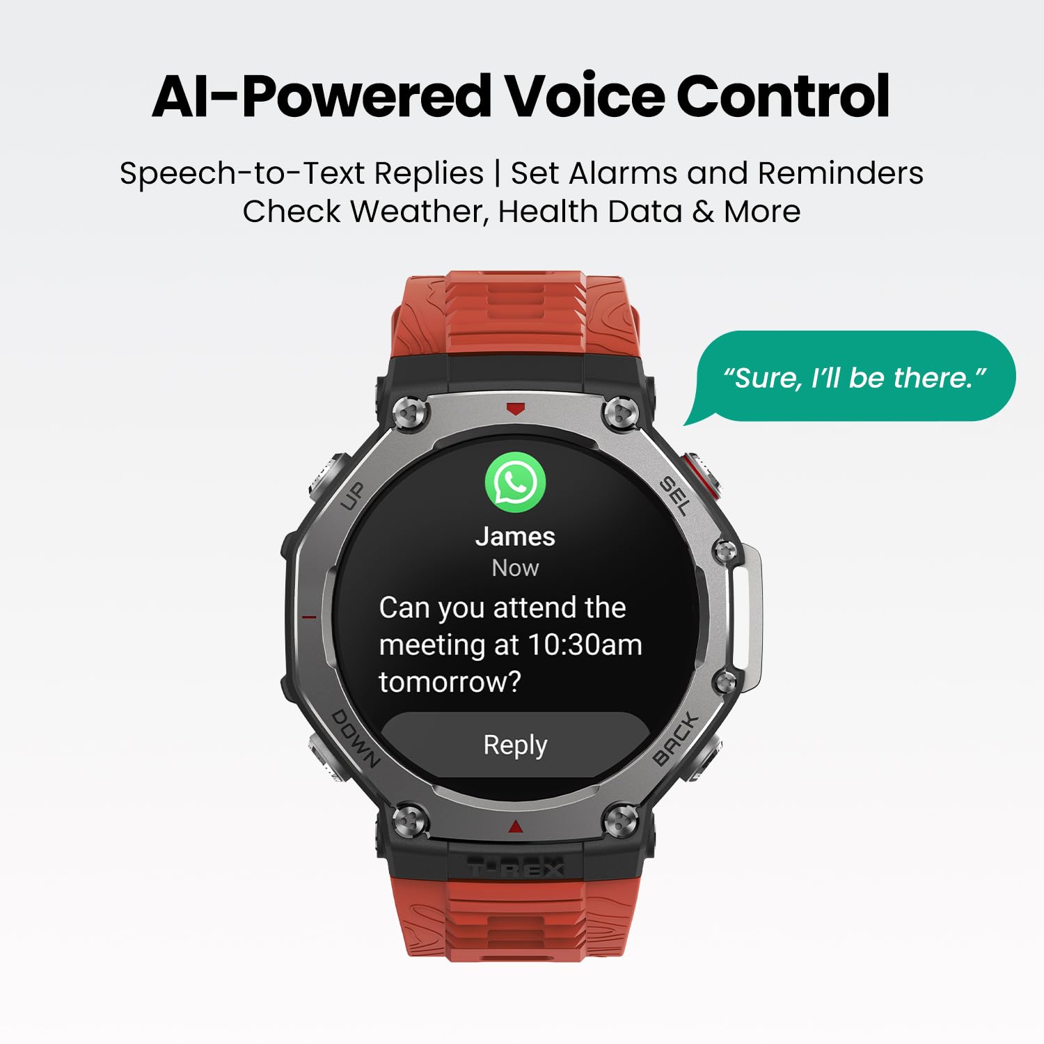 Amazfit T-Rex 3 (Smartchoice) Outdoor Rugged Military 48mm smart Watch Built in GPS, 27 Days Battery Life, Offline Maps, 2000 Nits Brightness, 10 ATM, AI Coach, for iOS & Android - Sealed