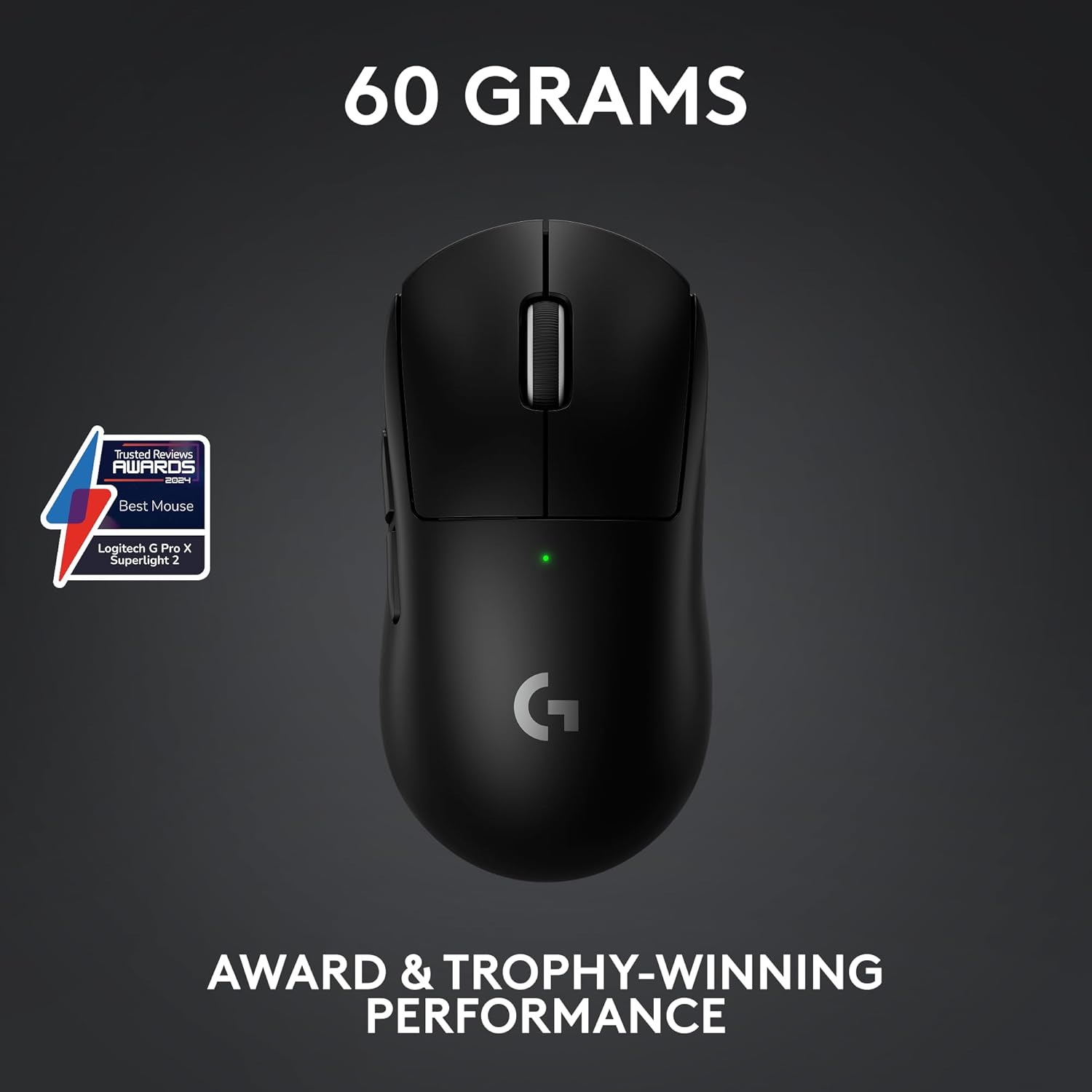 Logitech G PRO X Superlight 2 Lightspeed Wireless Gaming Mouse, Lightweight, LIGHTFORCE Hybrid Switches, Hero 2 Sensor, 32,000 DPI, 5 Programmable Buttons, USB-C Charging, PC & Mac - Unboxed