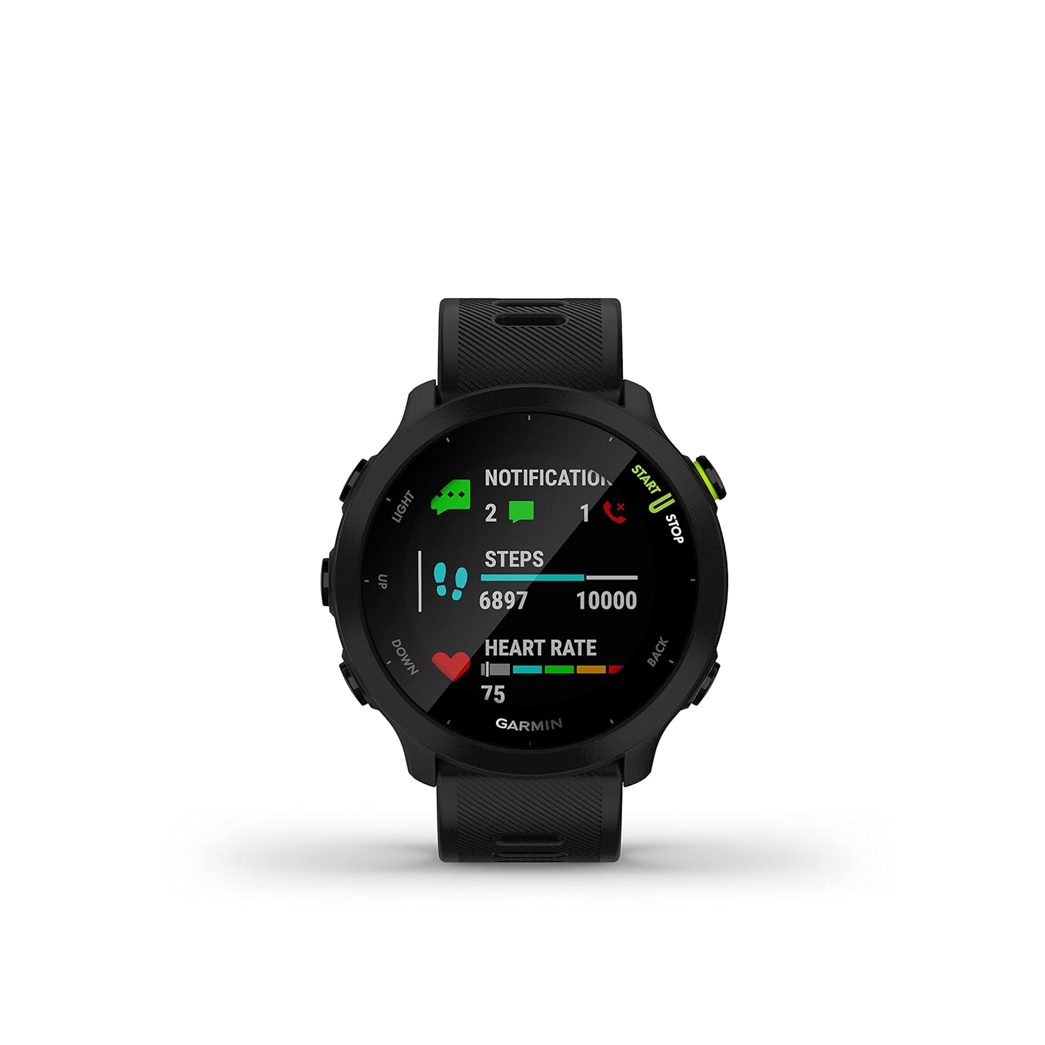 GARMIN Forerunner 55, GPS Running Watch with Daily Suggested Workouts, Up to 2 Weeks of Battery Life - Unboxed