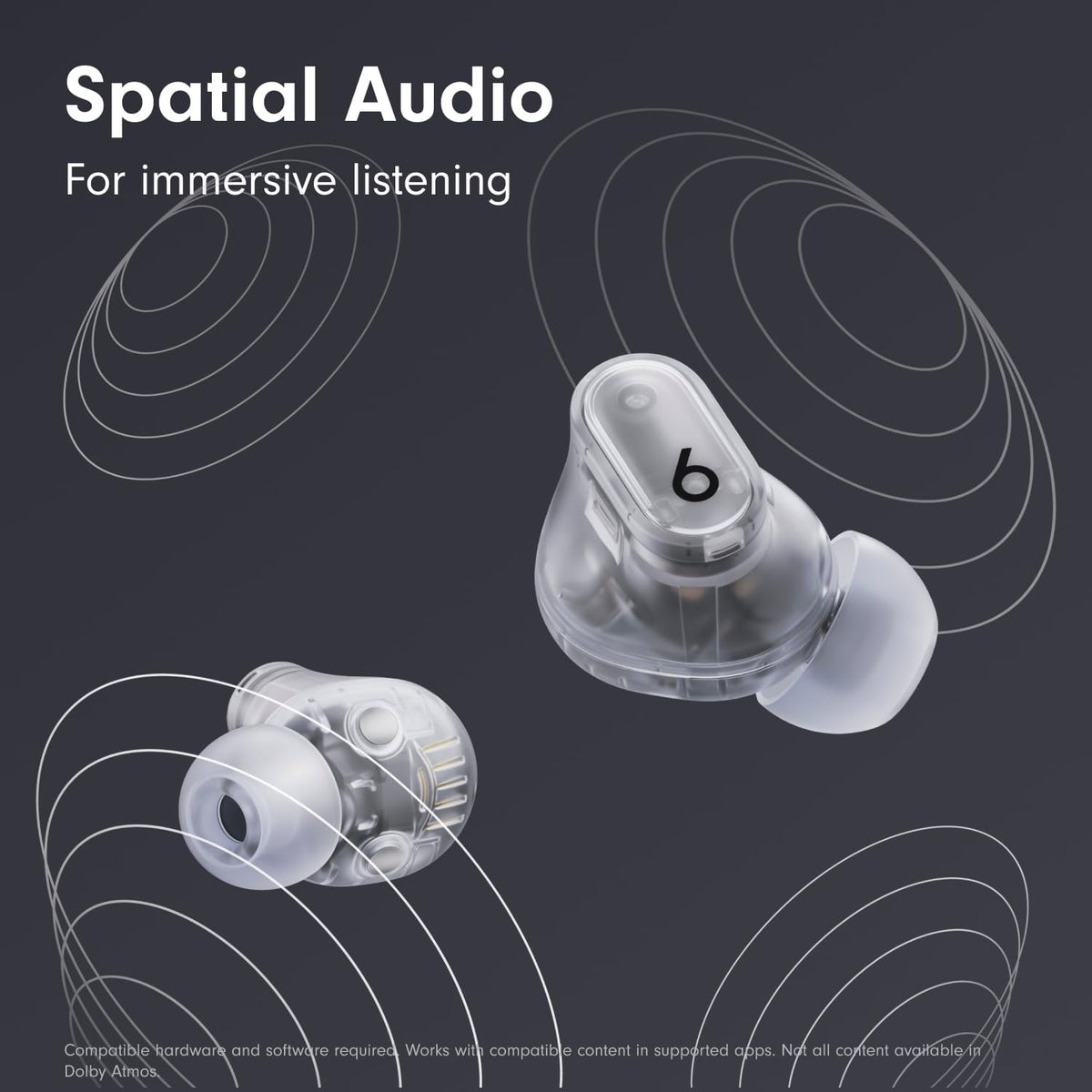 Beats Studio Buds + | True Wireless Noise Cancelling Earbuds, Enhanced Apple & Android Compatibility, Built-in Microphone, Sweat Resistant Bluetooth Headphones, Spatial Audio - Ivory