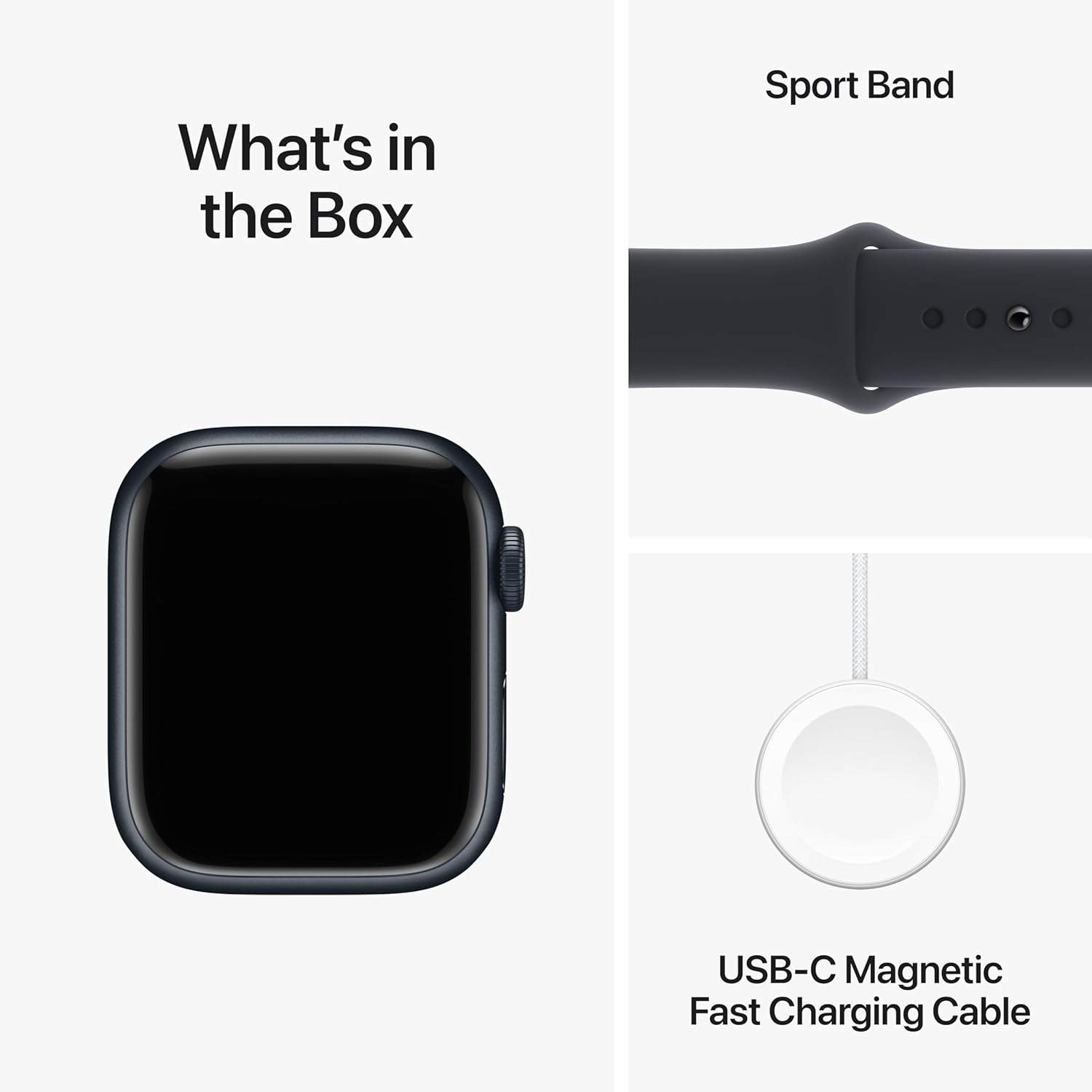 Apple Watch Series 9 [GPS 41mm] Smartwatch with Midnight Aluminum Case with Midnight Sport Band M/L. Fitness Tracker, Blood Oxygen & ECG Apps, Always-On Retina Display, Water Resistant