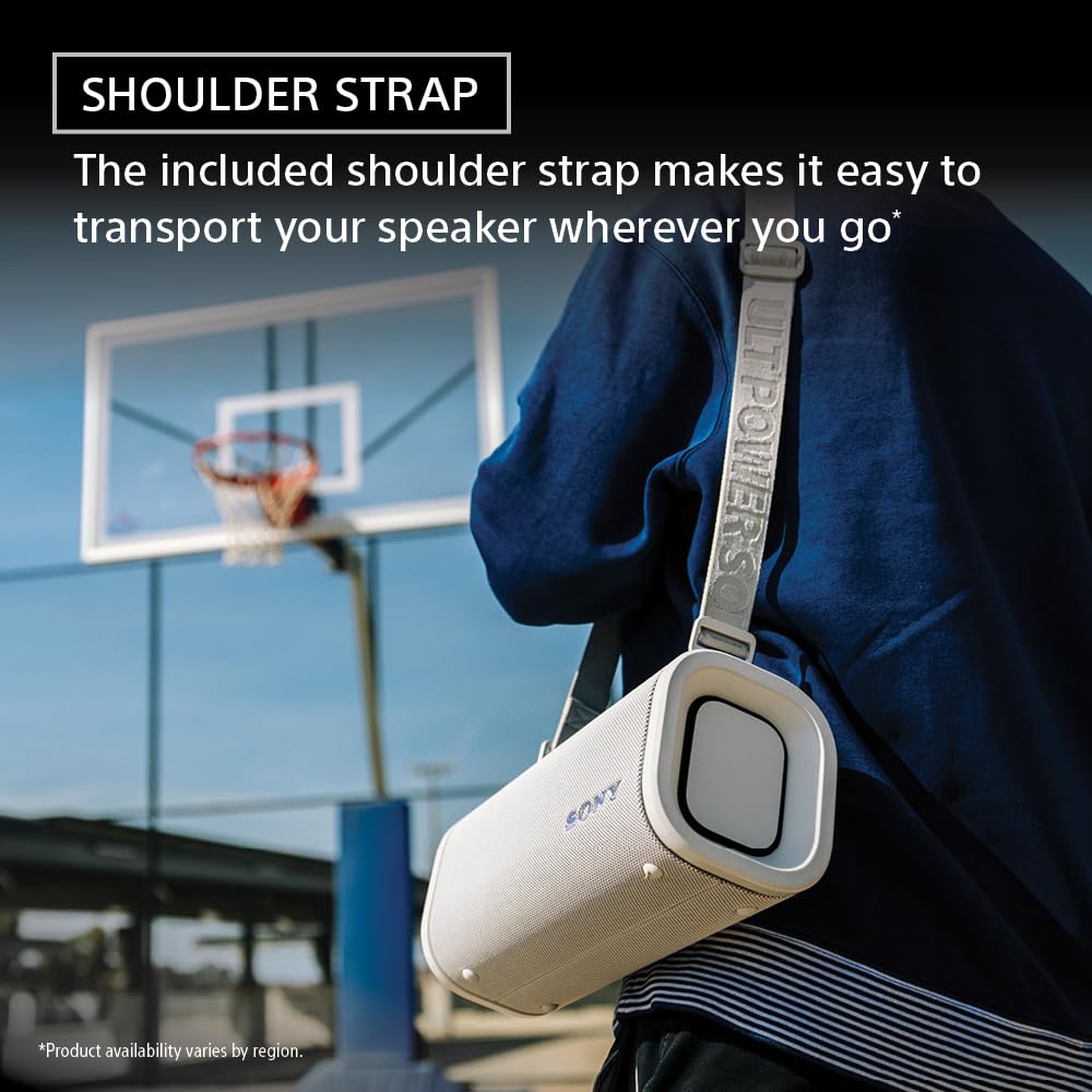 Sony New ULT Field 5 Wireless Bluetooth Speaker, 25hrs Playtime, Massive Bass, Shoulder Strap, Built in Power Bank, IP67 Water & Dustproof, Quick Charge, 360 Party Light, Party Connect - Unboxed