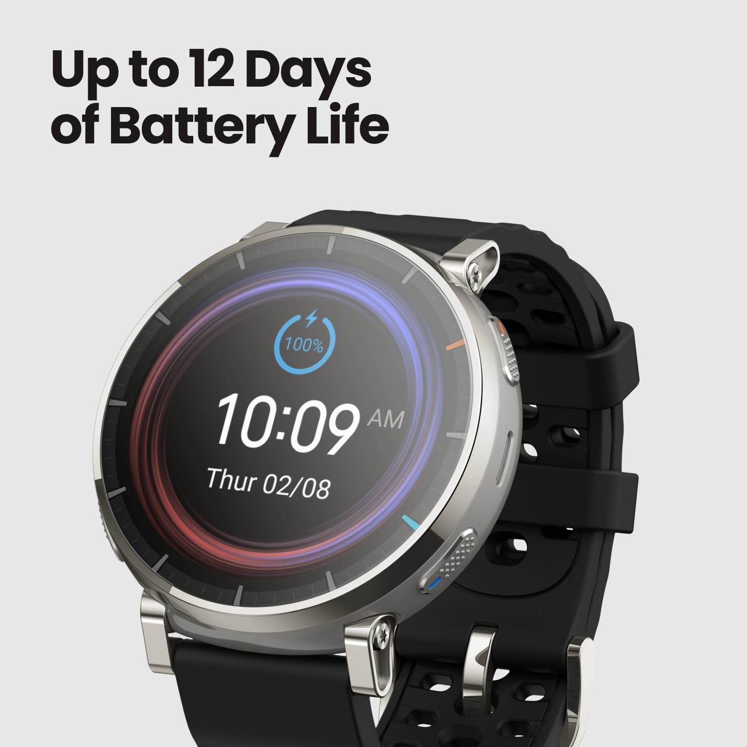 Amazfit Active 3 Premium(Smartchoice)GPS Running Smart Watch, 1.32"AMOLED Sapphire Display,12-Day Battery,4GB Storage,Offline Maps, 170+Workout Modes, 5 ATM,Fitness Tracker, Android & iOS, Apex Silver