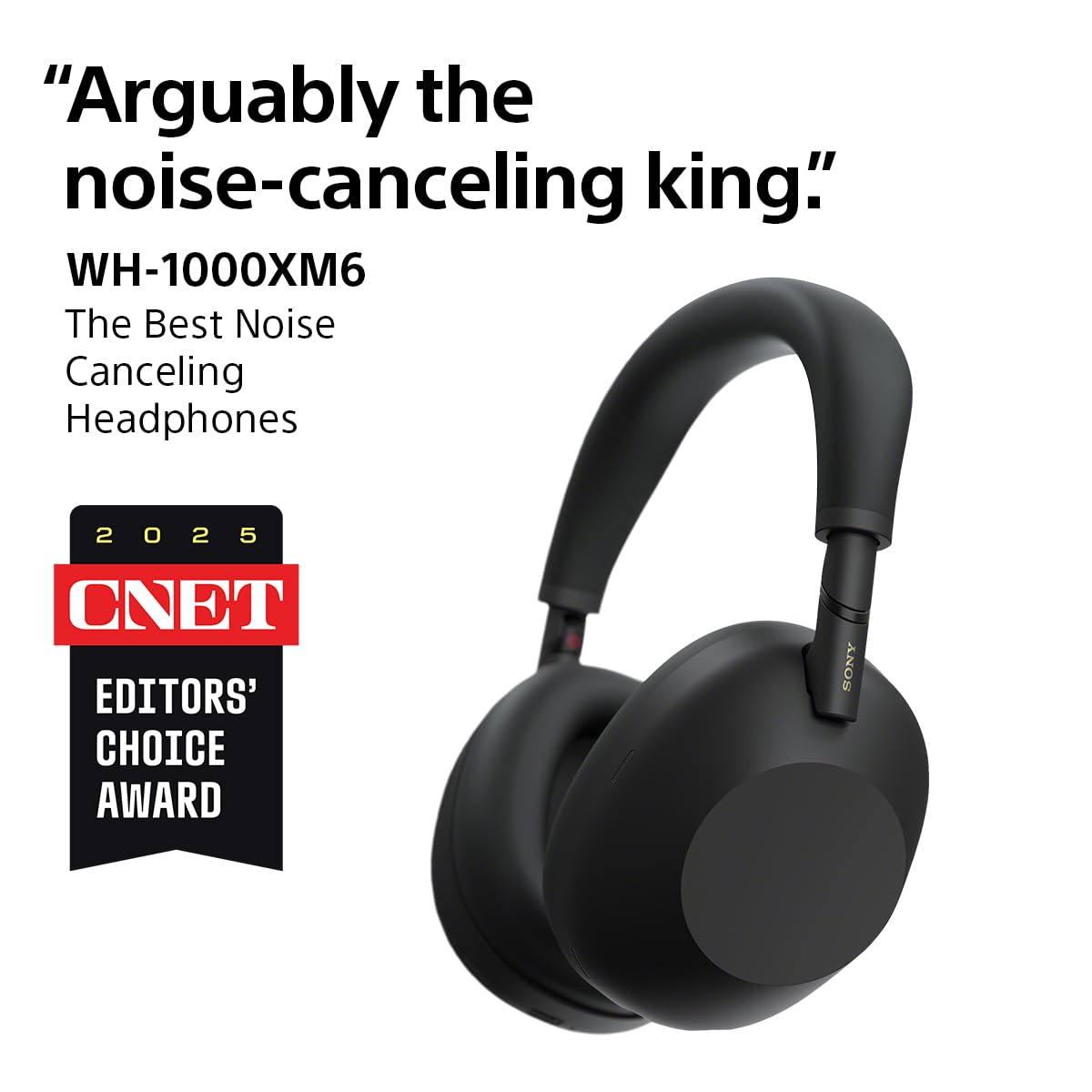 Sony WH-1000XM6 The Best Wireless Noise Canceling Headphones, HD NC Processor QN3, 12 Microphones, Adaptive NC Optimizer, Mastered by Engineers, Studio-Quality (Unboxed)