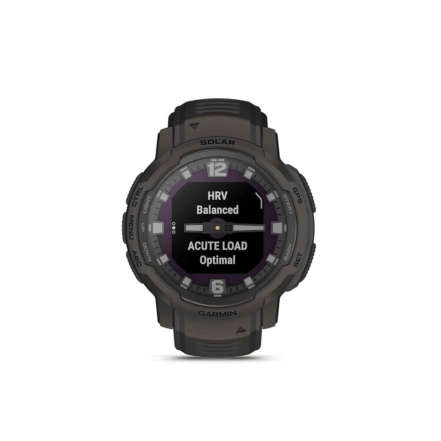 Garmin Instinct Crossover Solar Rugged Hybrid Smartwatch, Battery Upto 28 Days, 24/7 HR, SPO2, Revodrive Tech, Vo2 Max, Track Back, Multi GNSS, Reference Point, Advance Sleep Score MIL STD 810 - Unboxed