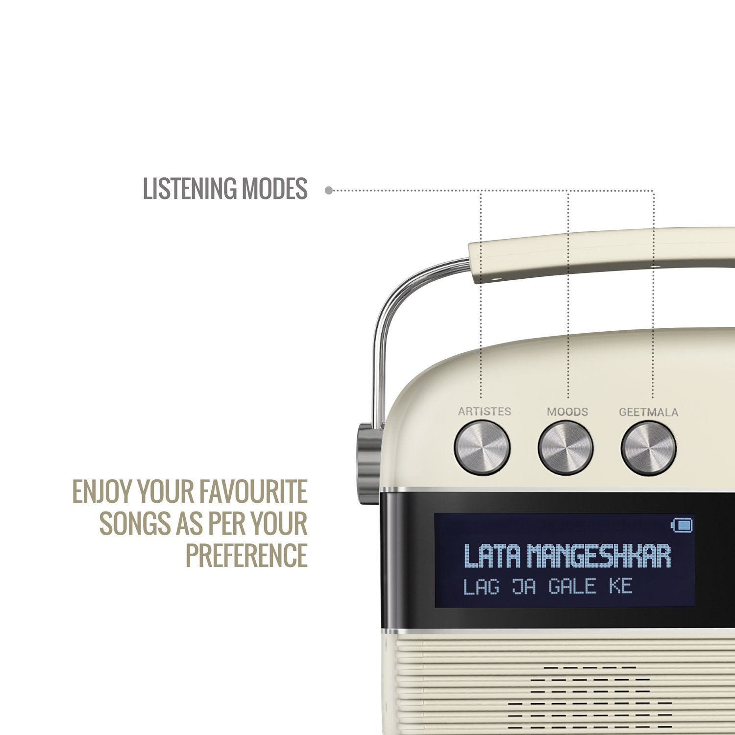 Saregama Carvaan Hindi - Portable Music Player with 5000 Preloaded Songs, FM/BT/AUX - Unboxed
