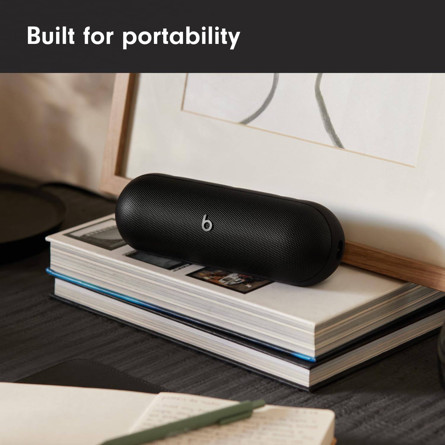 Beats Pill – Wireless Bluetooth Speaker and Portable Charger via USB-C – Up to 24 Hours Battery Life, IP67 Water Resistant, Apple & Android Compatible, Built-in Microphone – Matt Black