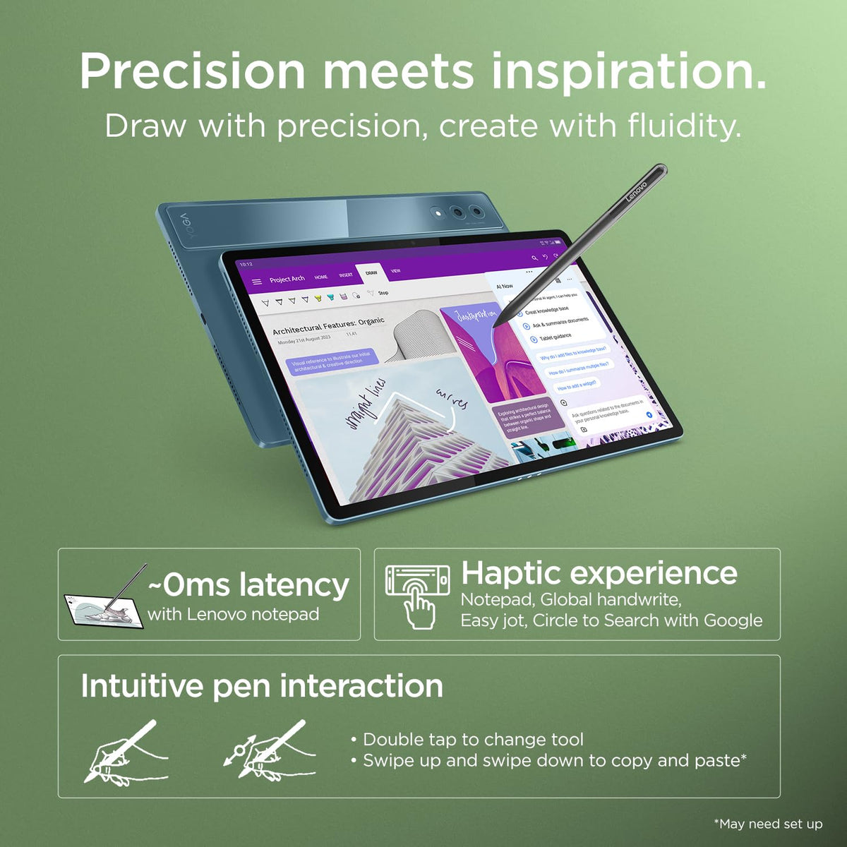Lenovo Yoga Tab Plus Smartchoice AI Tablet with Pen + Keyboard |12.7" Display, 3K Resolution, 144 Hz|16GB RAM, 512GB ROM|Snapdragon 8 Gen 3|10200 mAh|6 Speakers|USB 3.0 with DP-Out - Unboxed