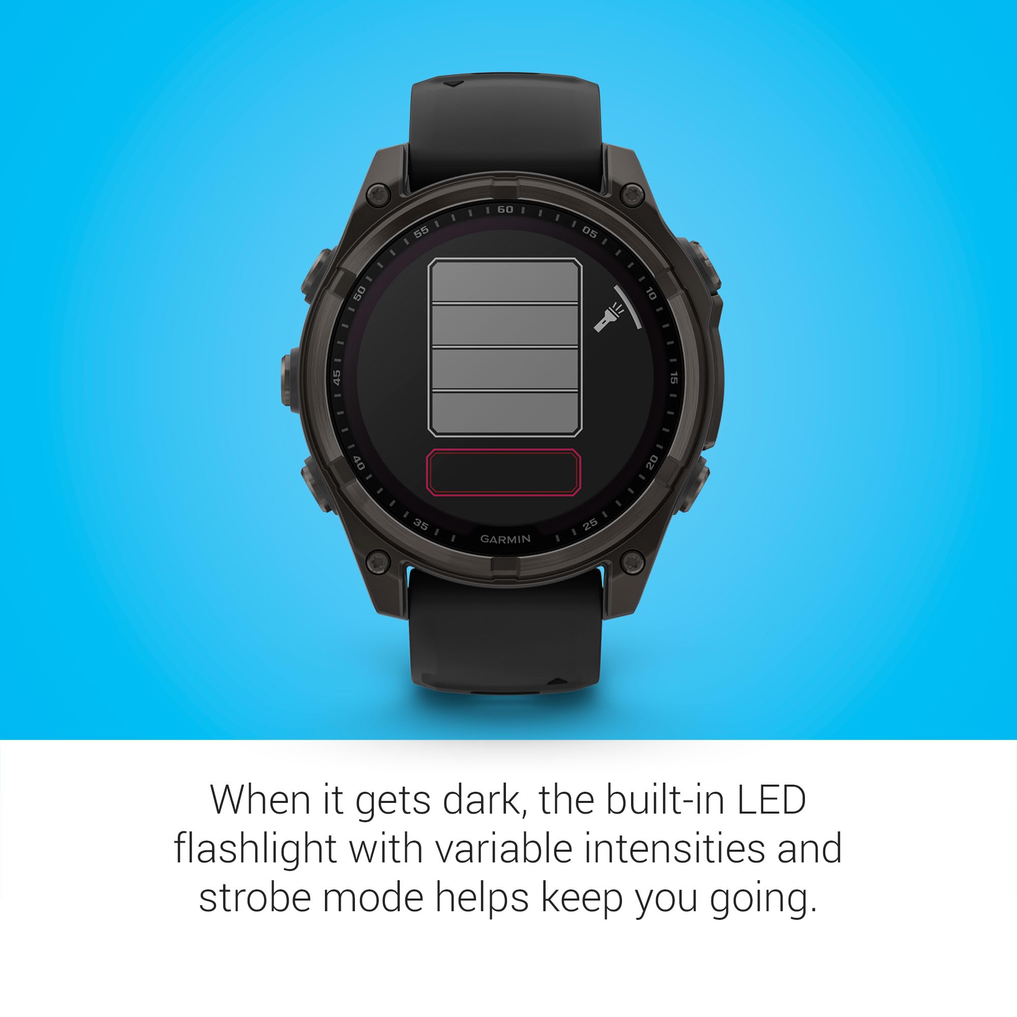 Garmin Fenix 8 47mm,AMOLED,Glass/SS,SlateGray Steel/Black,BlkBnd - Unboxed