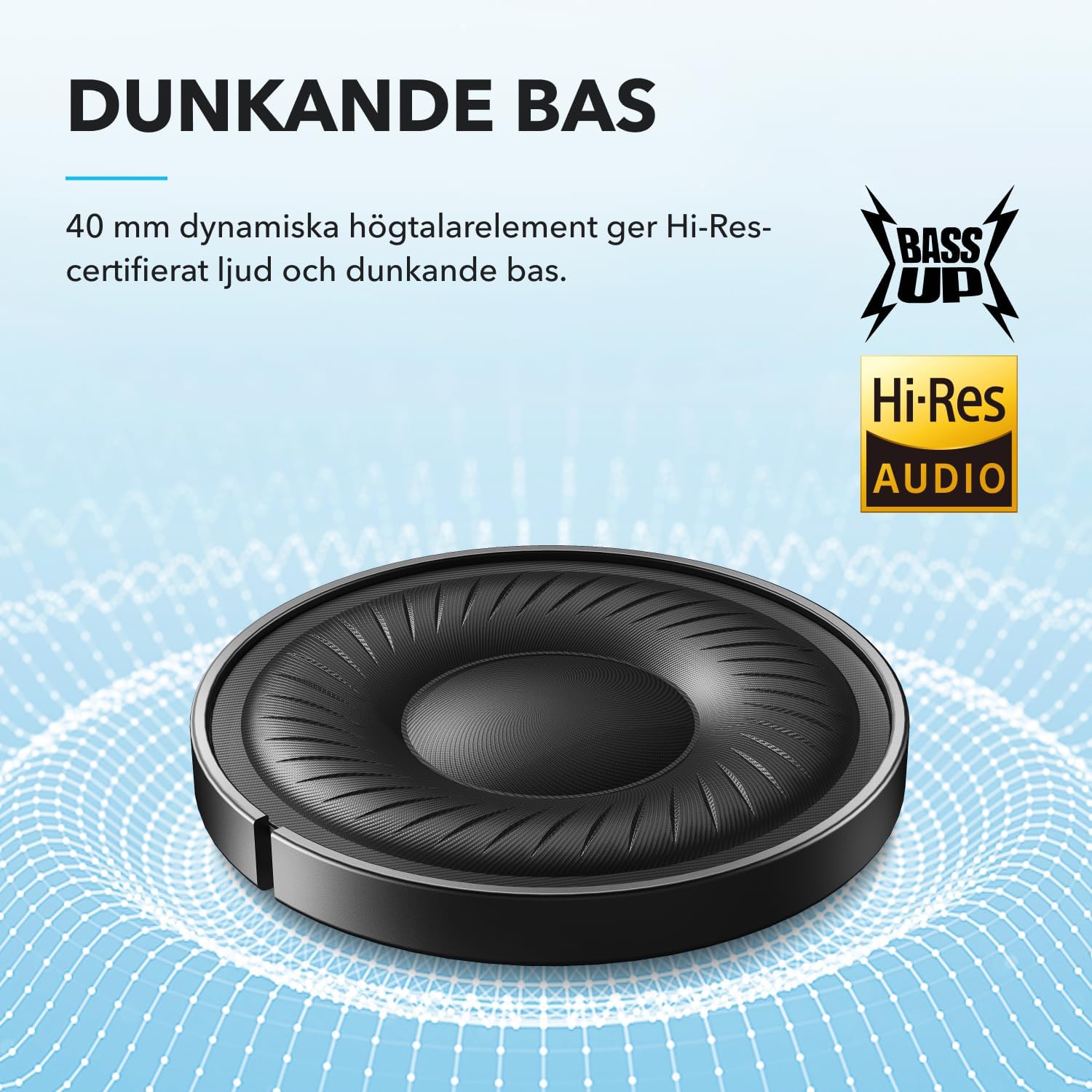 soundcore by Anker Q20i Hybrid Active Noise Cancelling Headphones, Wireless Over-Ear Bluetooth, 40H Long ANC Playtime, Hi-Res Audio, Big Bass, Customize via an App, Transparency Mode - Sealed