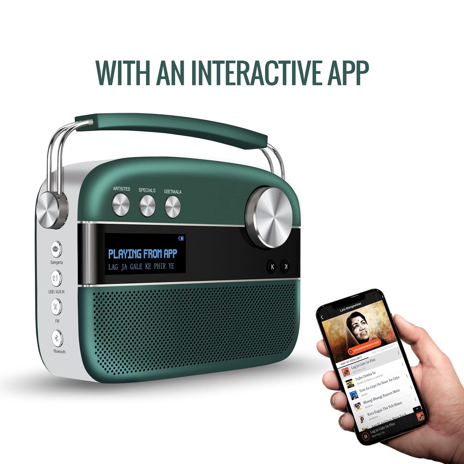 Saregama Carvaan Hindi - Portable Music Player with 5000 Preloaded Songs, FM/BT/AUX - Unboxed