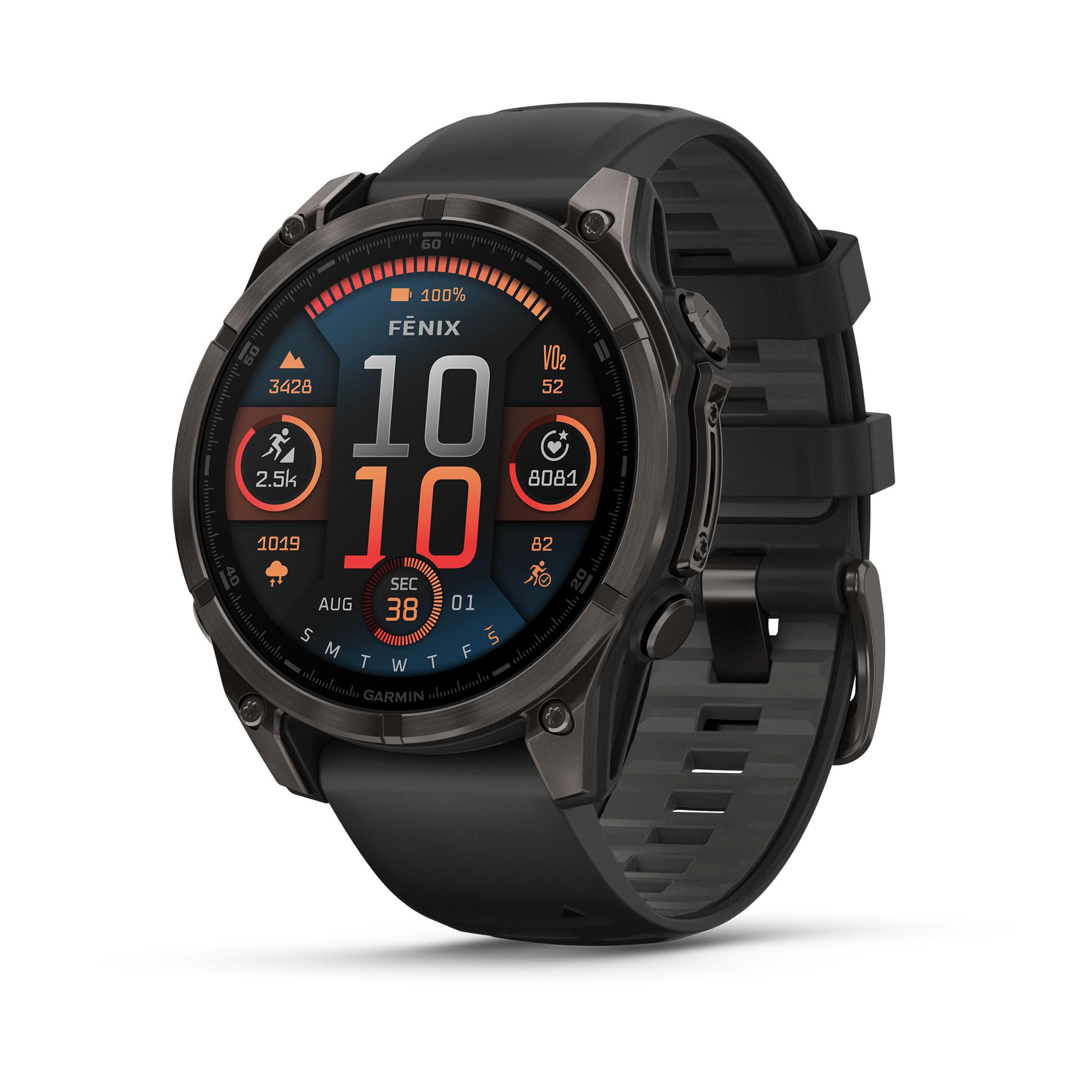 Garmin Fenix 8 47mm,AMOLED,Glass/SS,SlateGray Steel/Black,BlkBnd - Unboxed