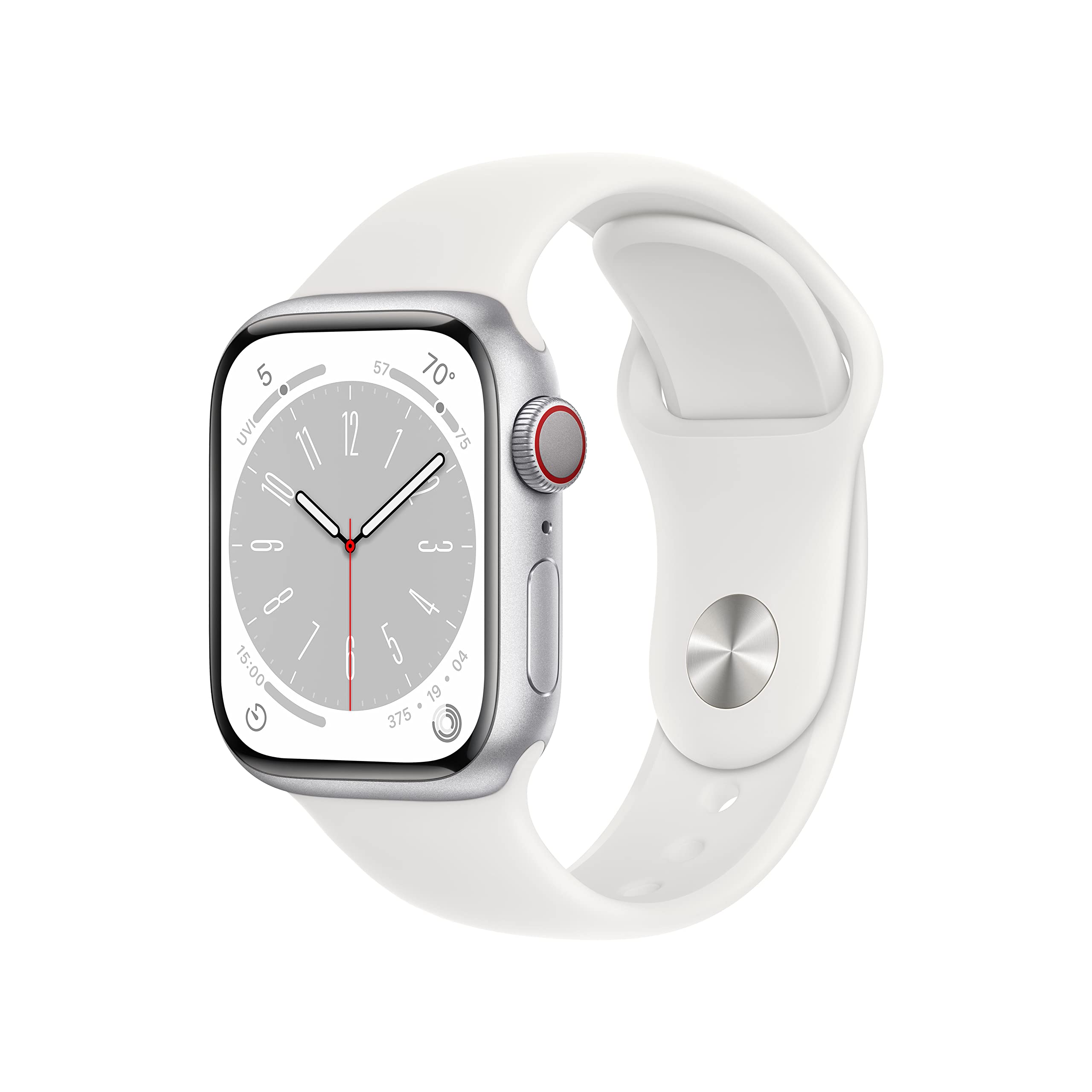 Apple Watch Series 8 [GPS + Cellular 41 mm] Smart Watch Aluminium Case Fitness Tracker, Blood Oxygen & ECG Apps, Always- On Retina Display, Water Resistant - Unboxed