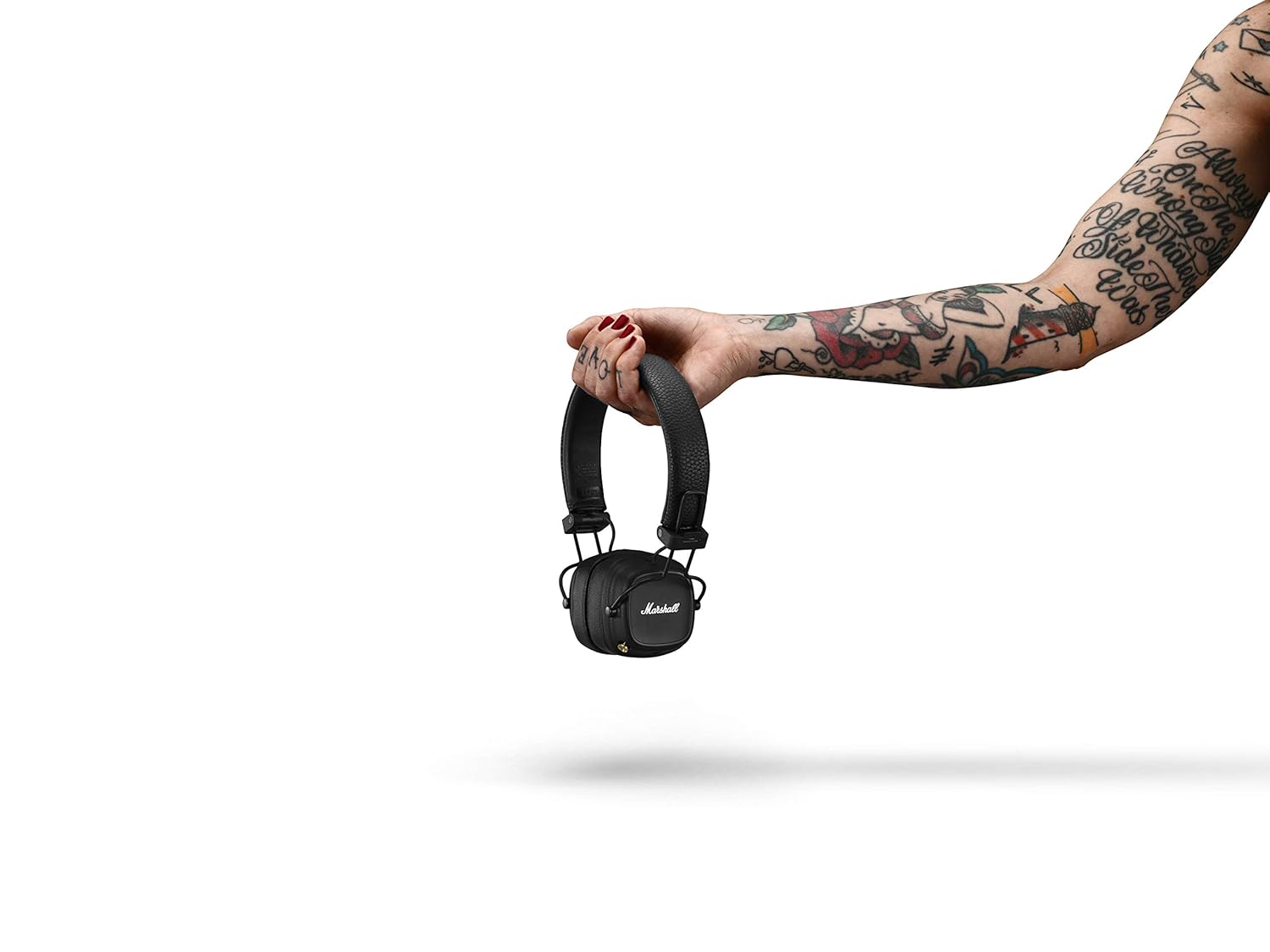 Marshall Major IV Wireless Bluetooth On Ear Headphone with Mic (Black) - Unboxed