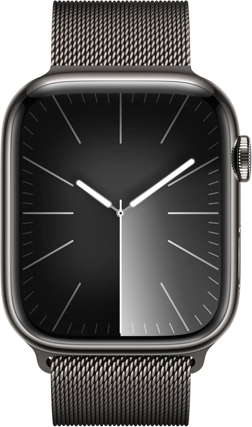 Apple Watch Series 9 [GPS + Cellular 45mm] Smartwatch with Graphite Stainless Steel Case with Graphite Milanese Loop. Fitness Tracker, Blood Oxygen & ECG Apps, Always-On Retina Display