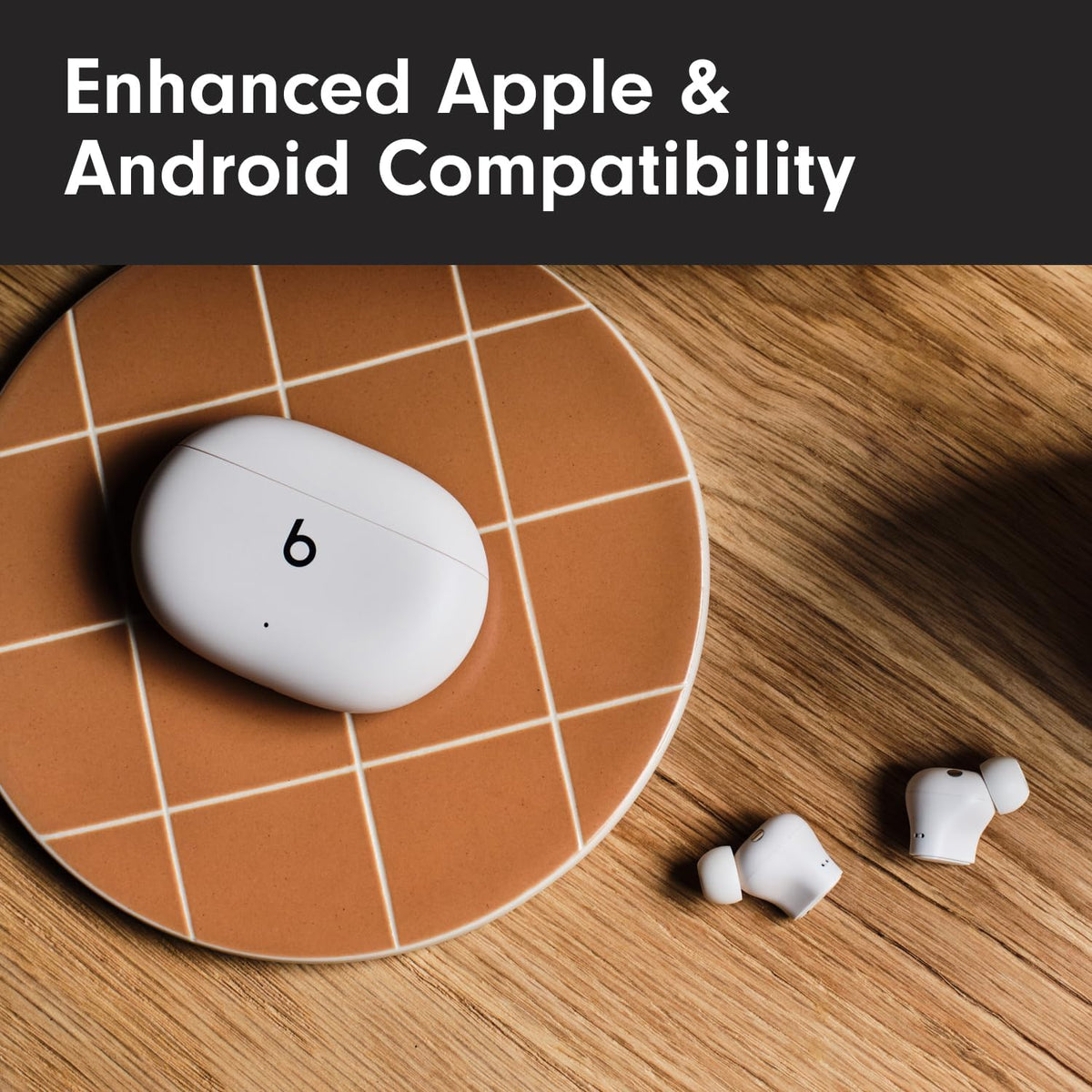 Beats Studio Buds + | True Wireless Noise Cancelling Earbuds, Enhanced Apple & Android Compatibility, Built-in Microphone, Sweat Resistant Bluetooth Headphones, Spatial Audio - Ivory