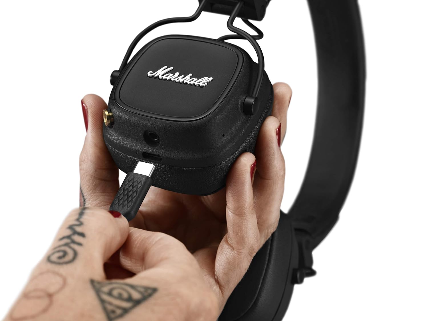 Marshall Major IV Wireless Bluetooth On Ear Headphone with Mic (Black) - Unboxed