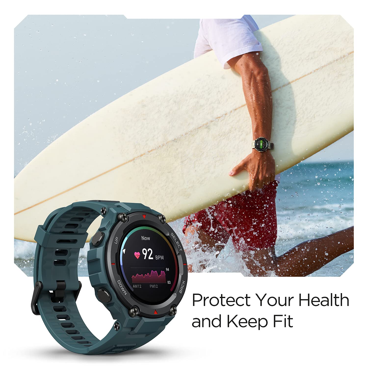 Amazfit T-Rex Pro 48mm Smartwatch Fitness Watch with SpO2, Heart Rate, Sleep Monitor, Sports Watch with Over 100 Sports Modes, 10 ATM Waterproof, 18 Day Battery Life, GPS - Unboxed