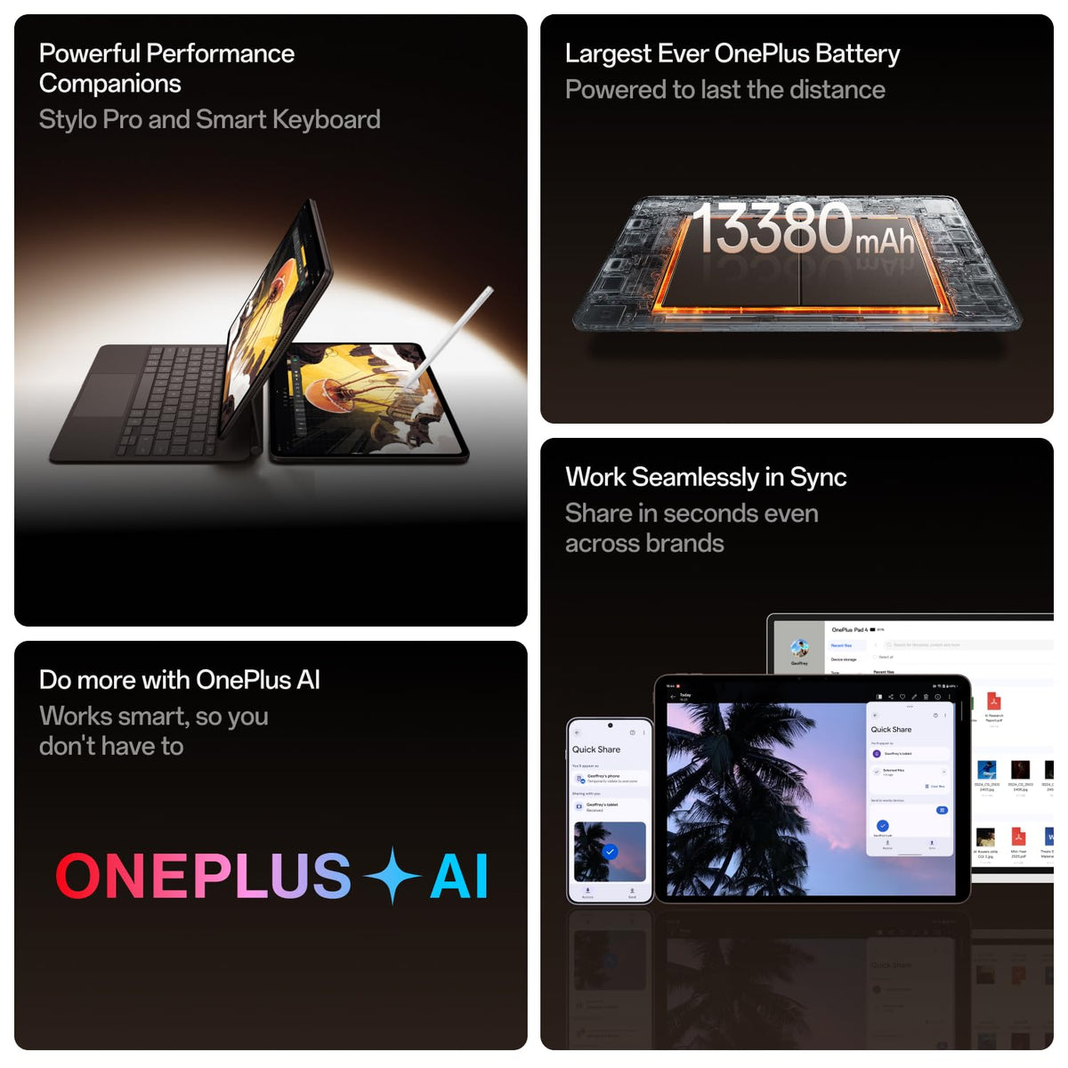 OnePlus, Pad 4, 13.2 inch (33.53 CM), LCD, 8GB RAM, 256GB ROM, WiFi, 8 Speakers, Snapdragon 8 Elite Gen 5, Dune Glow, AI Enabled - Unboxed
