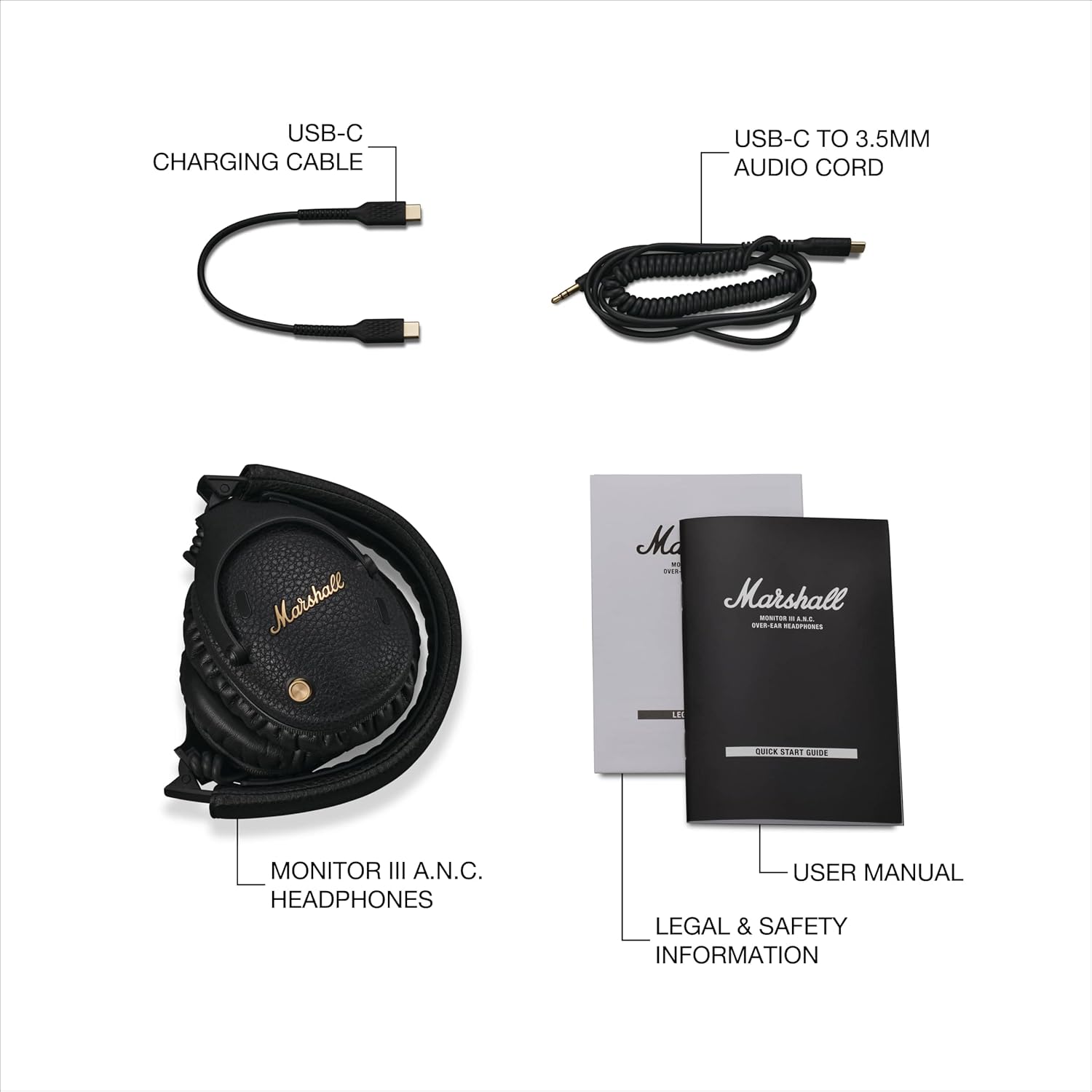 Marshall Monitor III Active Noise Canceling Over Ear Bluetooth Headphones
